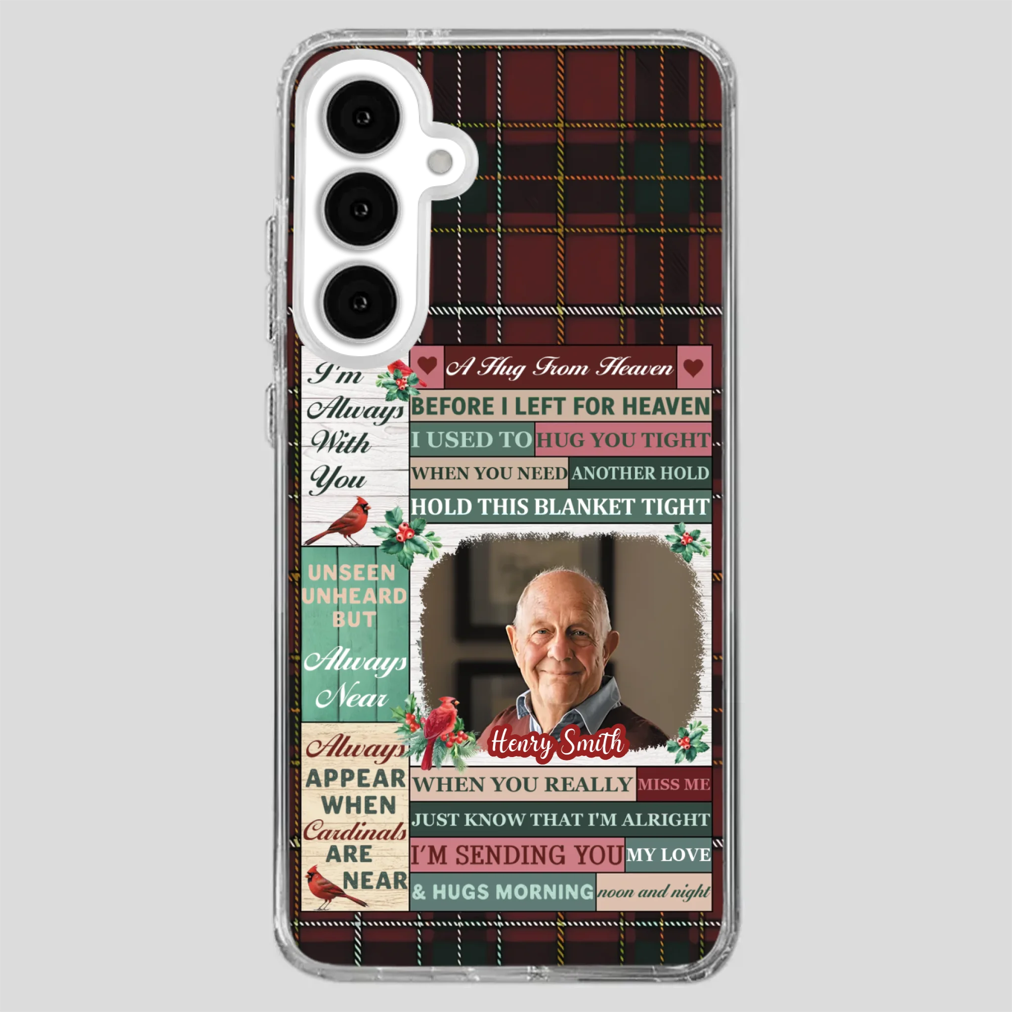 Personalized “I’m Always With You” Grandpa Phone Case – Cardinal Memorial Gift - 89Prints