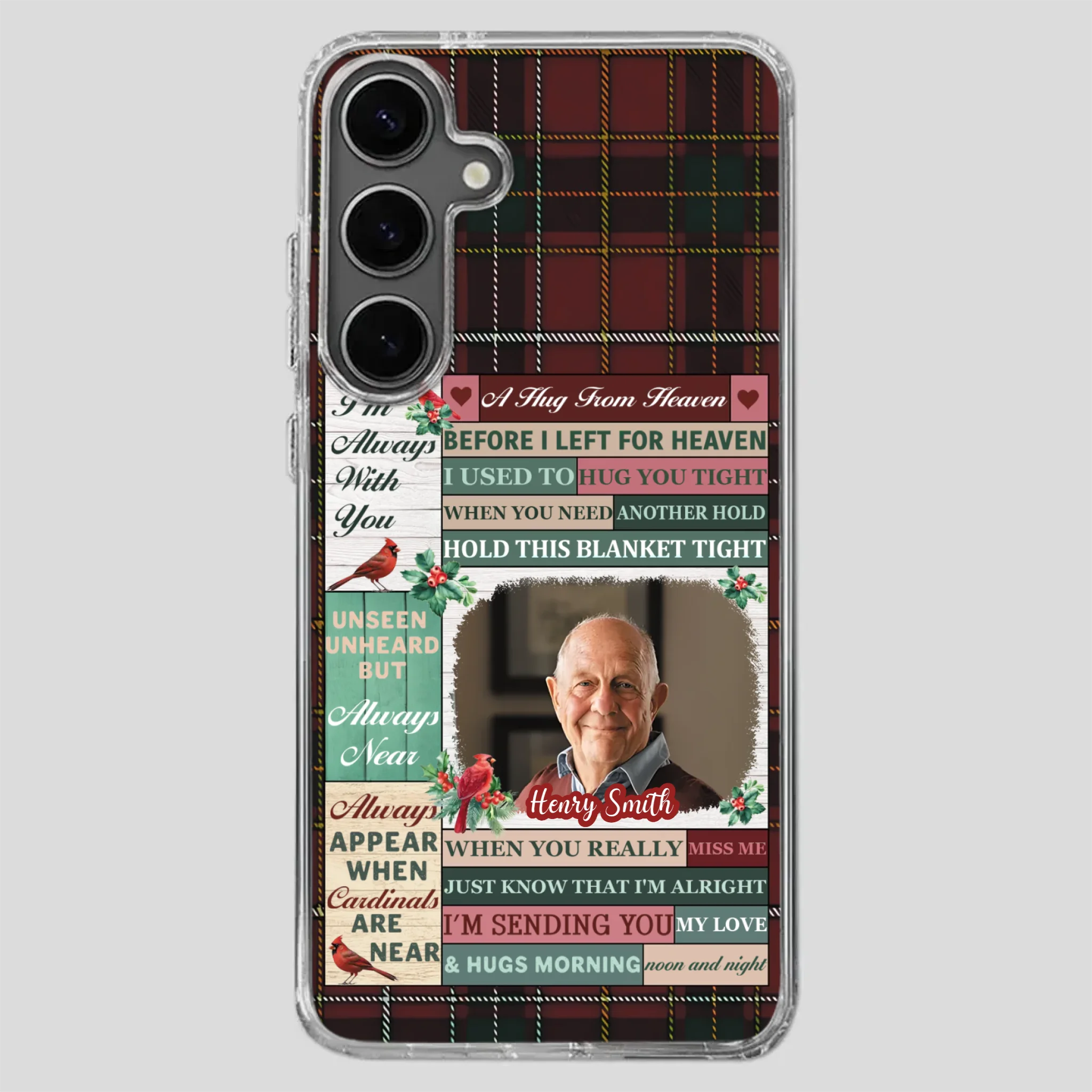 Personalized “I’m Always With You” Grandpa Phone Case – Cardinal Memorial Gift - 89Prints