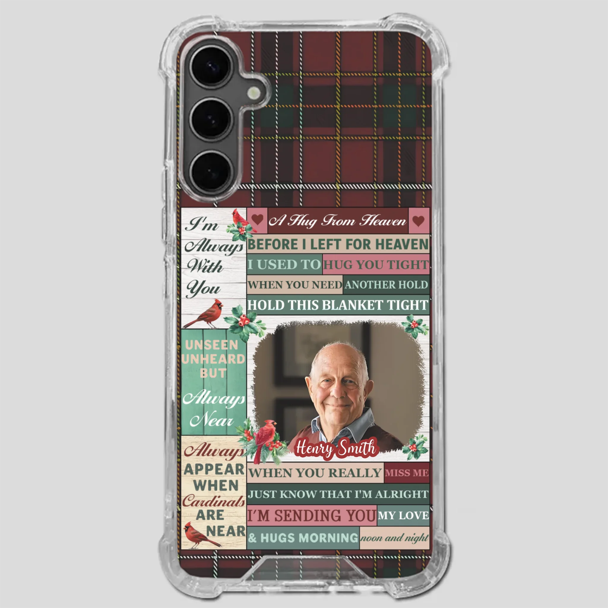 Personalized “I’m Always With You” Grandpa Phone Case – Cardinal Memorial Gift - 89Prints