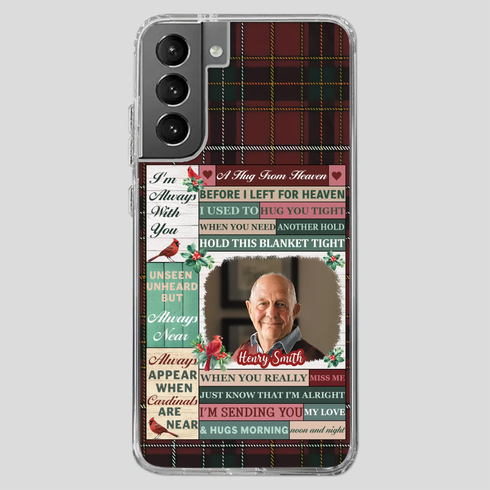 Personalized “I’m Always With You” Grandpa Phone Case – Cardinal Memorial Gift - 89Prints