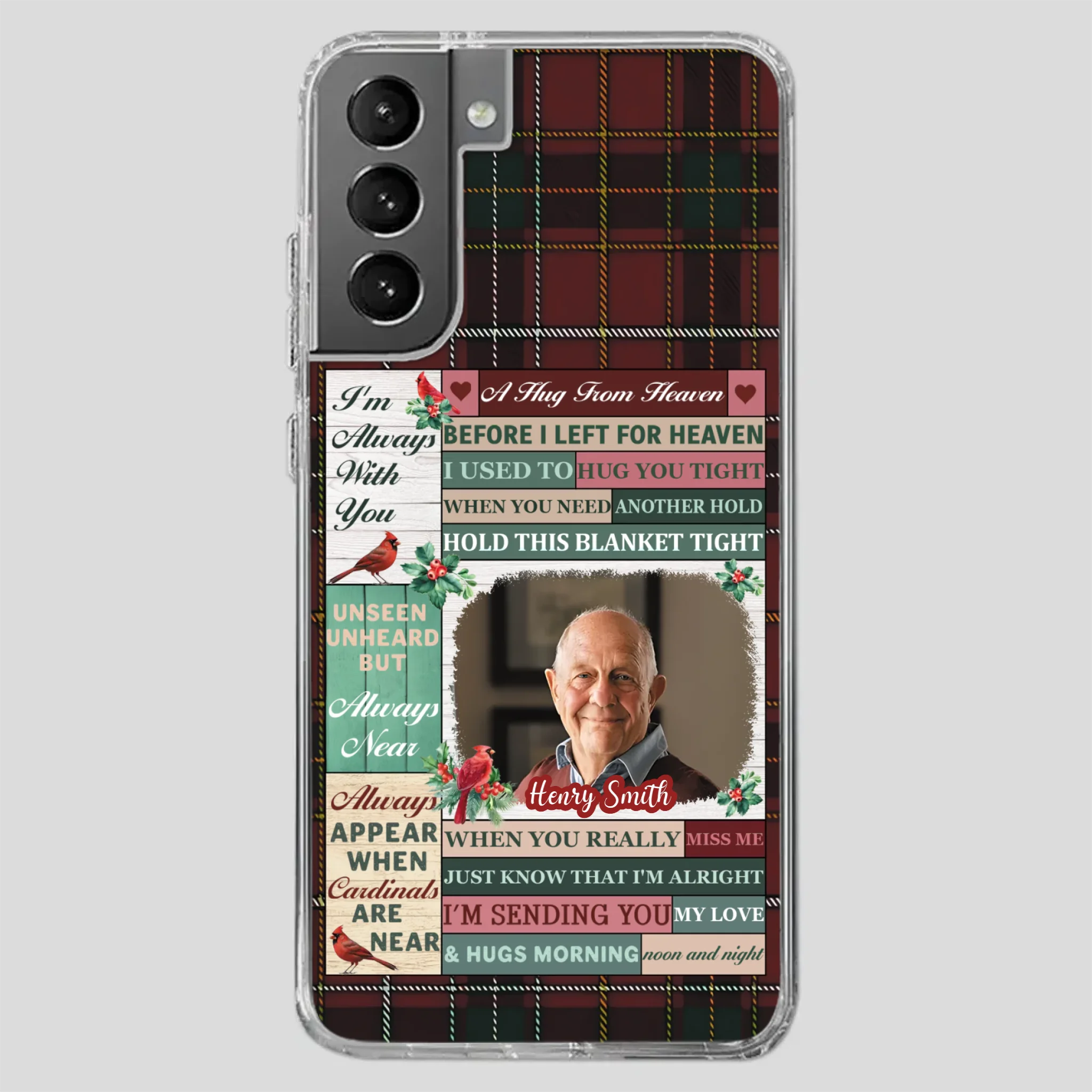 Personalized “I’m Always With You” Grandpa Phone Case – Cardinal Memorial Gift - 89Prints