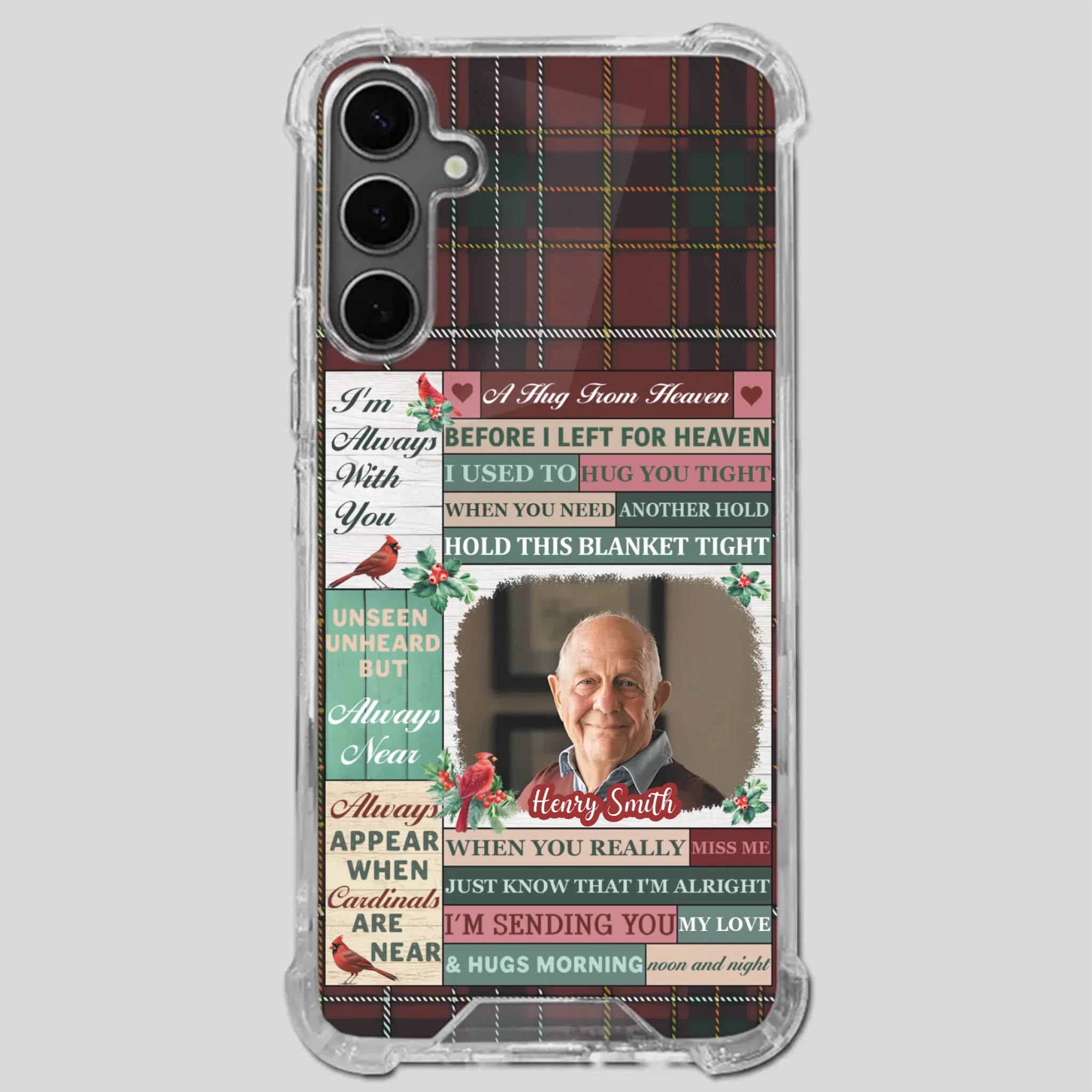 Personalized “I’m Always With You” Grandpa Phone Case – Cardinal Memorial Gift - 89Prints