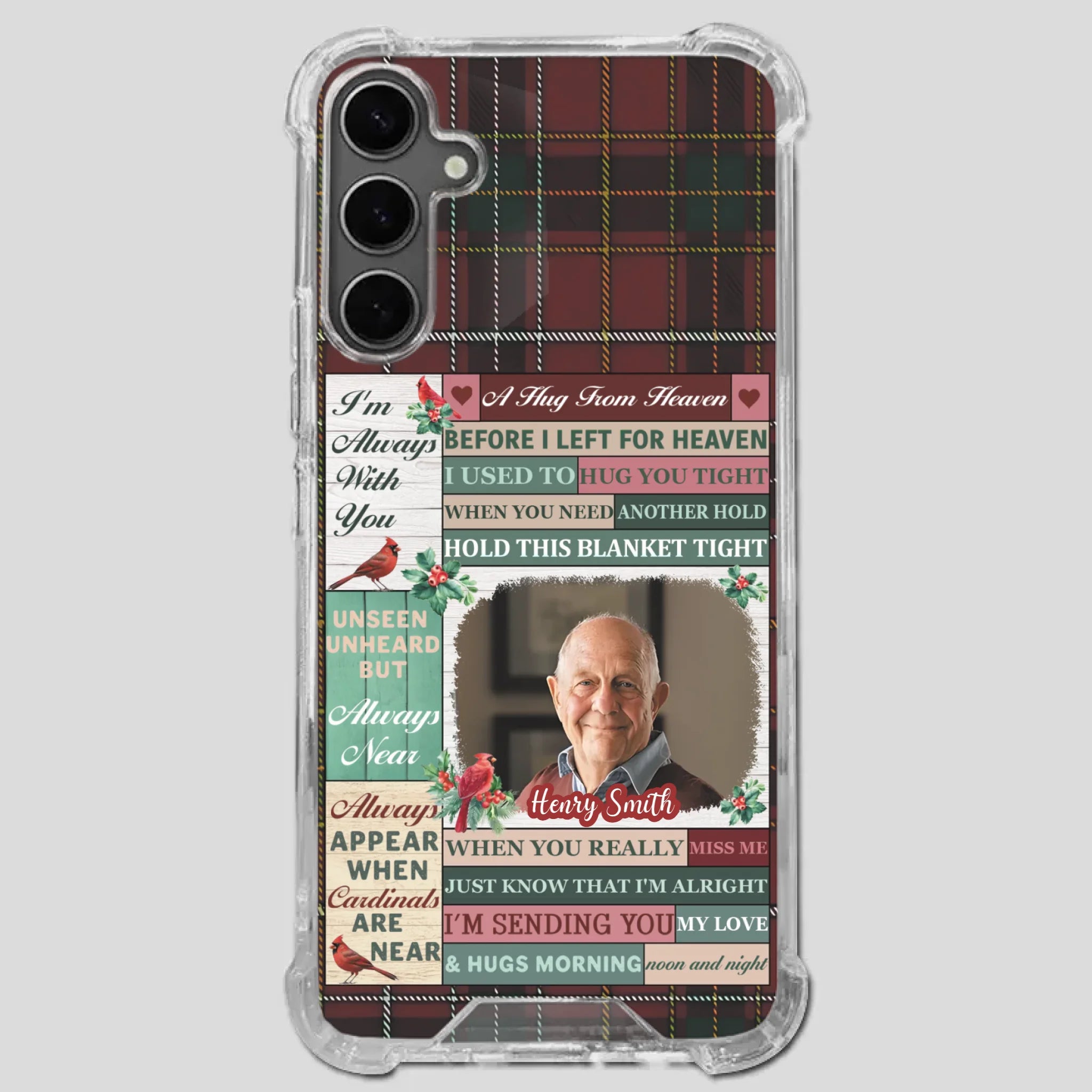 Personalized “I’m Always With You” Grandpa Phone Case – Cardinal Memorial Gift - 89Prints