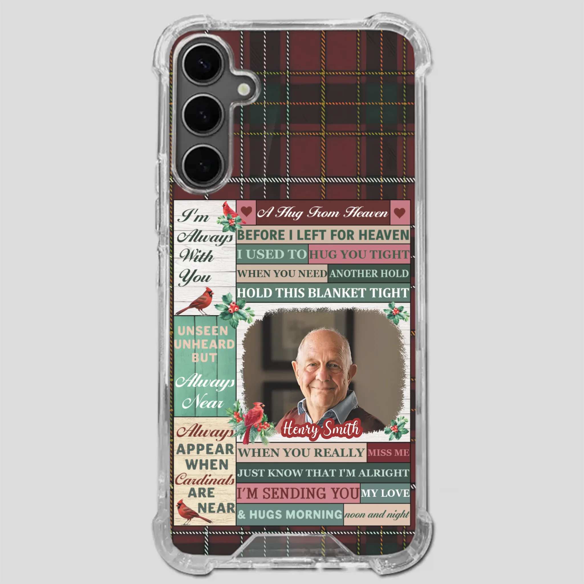Personalized “I’m Always With You” Grandpa Phone Case – Cardinal Memorial Gift - 89Prints