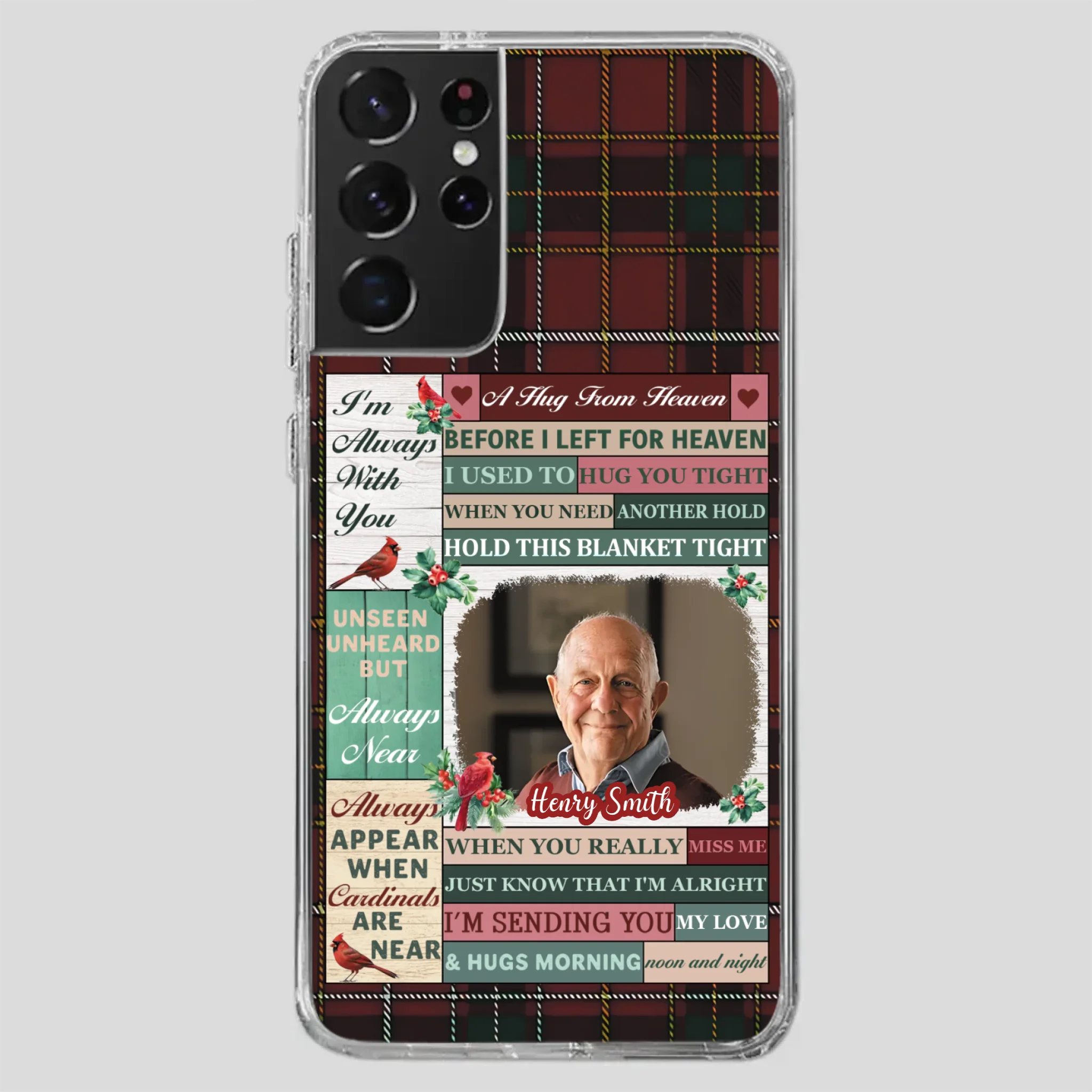 Personalized “I’m Always With You” Grandpa Phone Case – Cardinal Memorial Gift - 89Prints