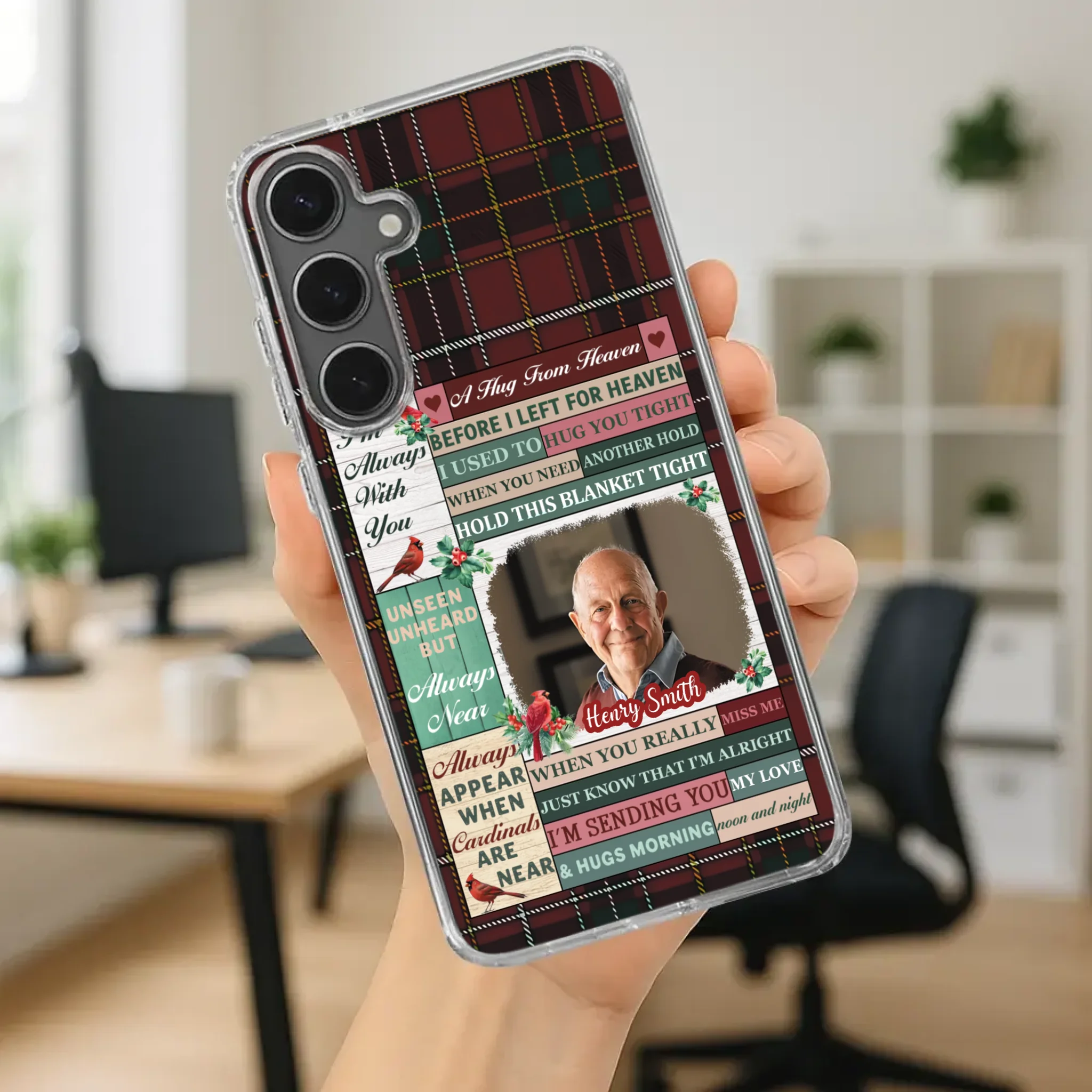 Personalized “I’m Always With You” Grandpa Phone Case – Cardinal Memorial Gift - 89Prints