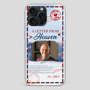 Grandpa “A Letter From Heaven” Phone Case – Custom Memorial Keepsake - 89Prints