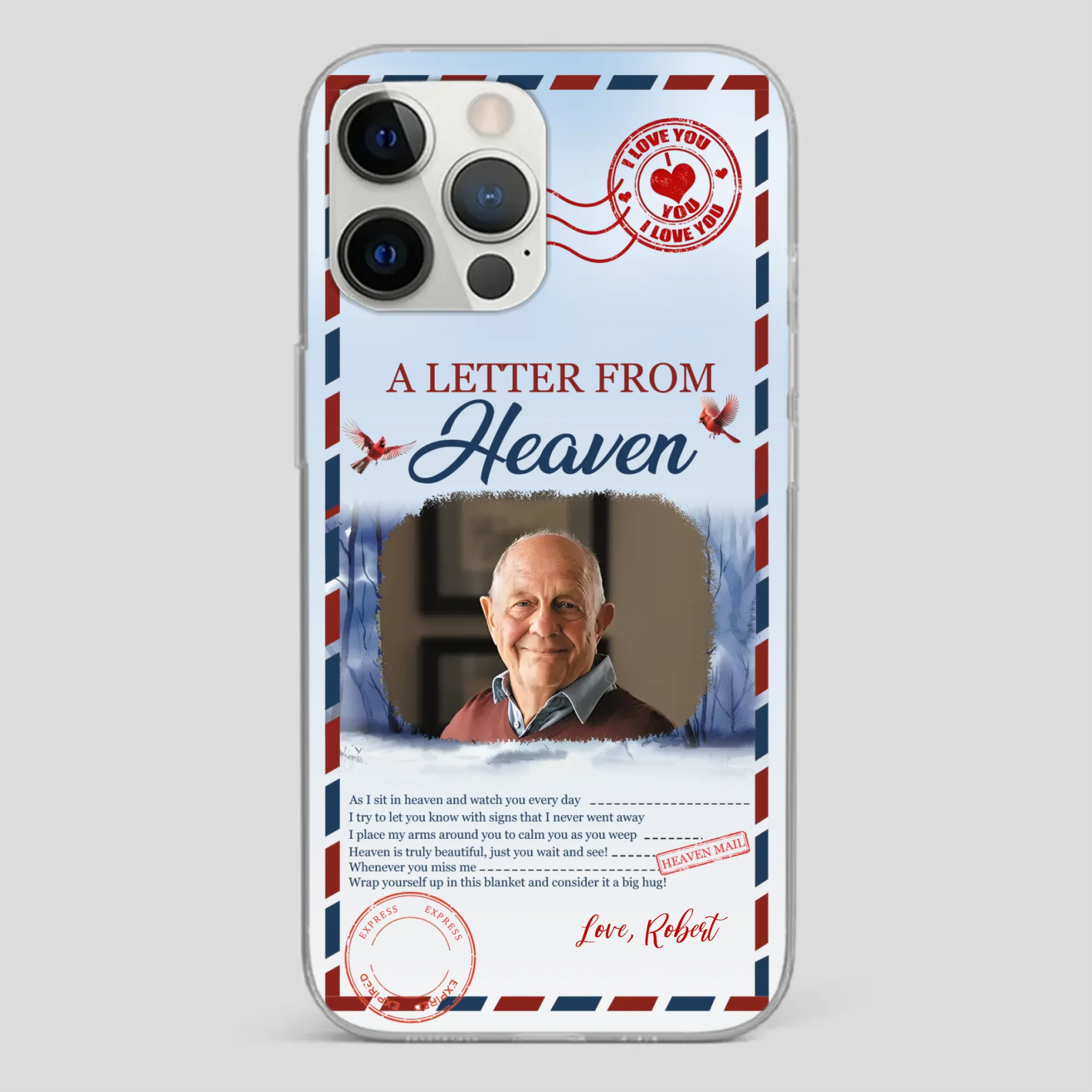 Grandpa “A Letter From Heaven” Phone Case – Custom Memorial Keepsake - 89Prints