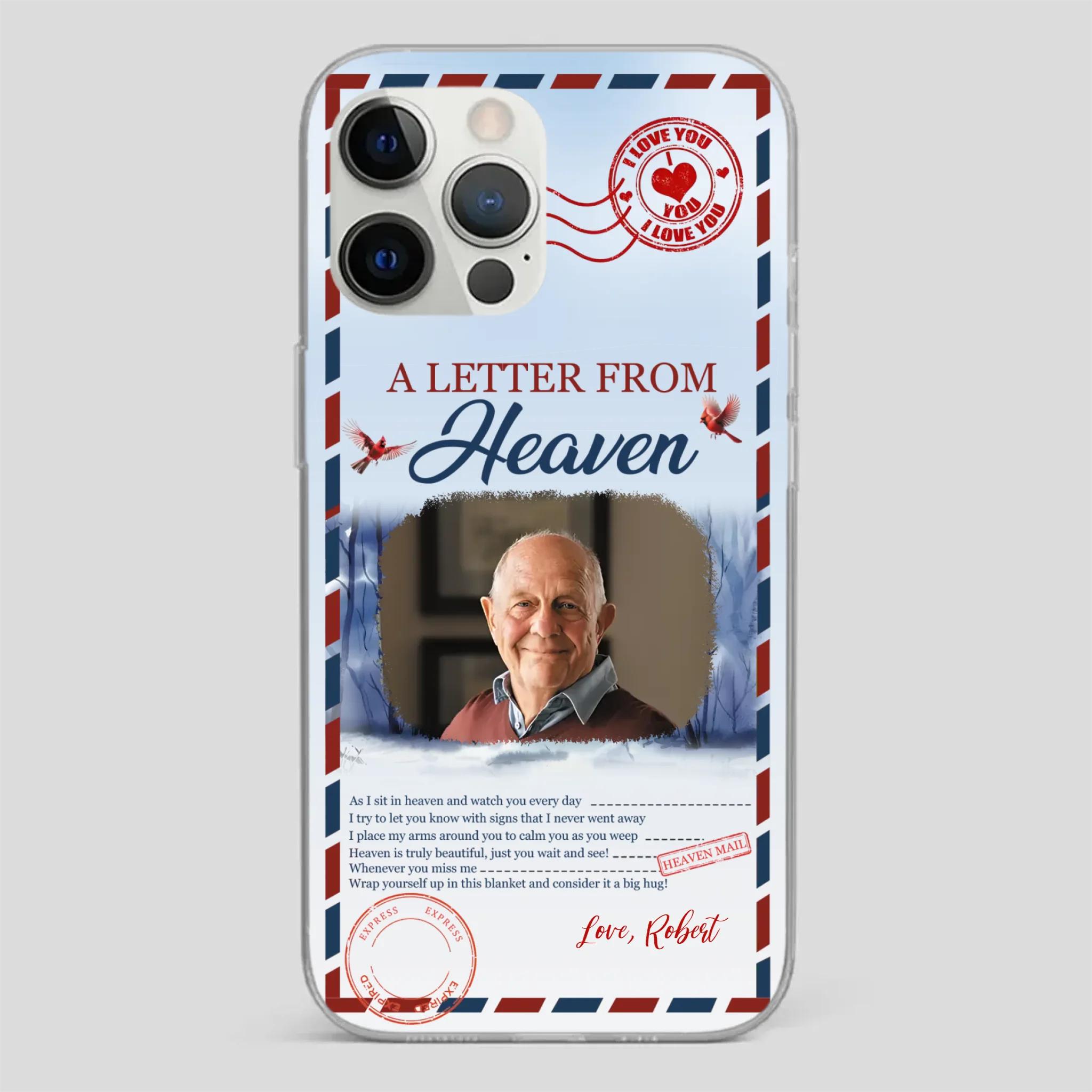 Grandpa “A Letter From Heaven” Phone Case – Custom Memorial Keepsake - 89Prints