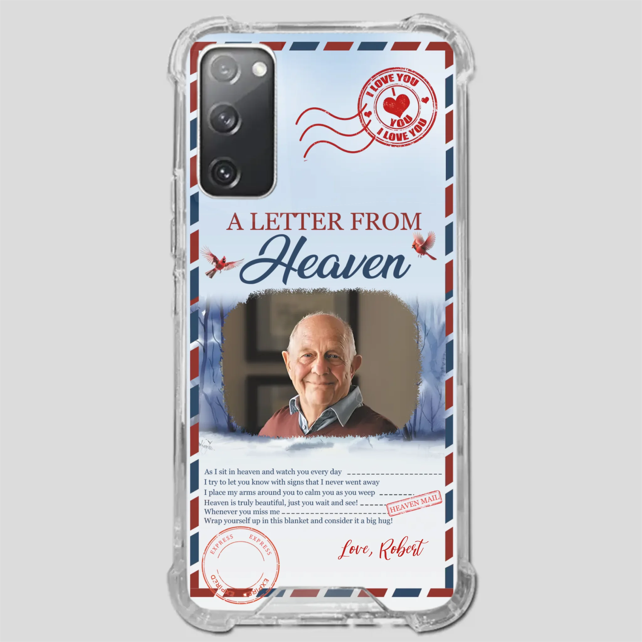Grandpa “A Letter From Heaven” Phone Case – Custom Memorial Keepsake - 89Prints