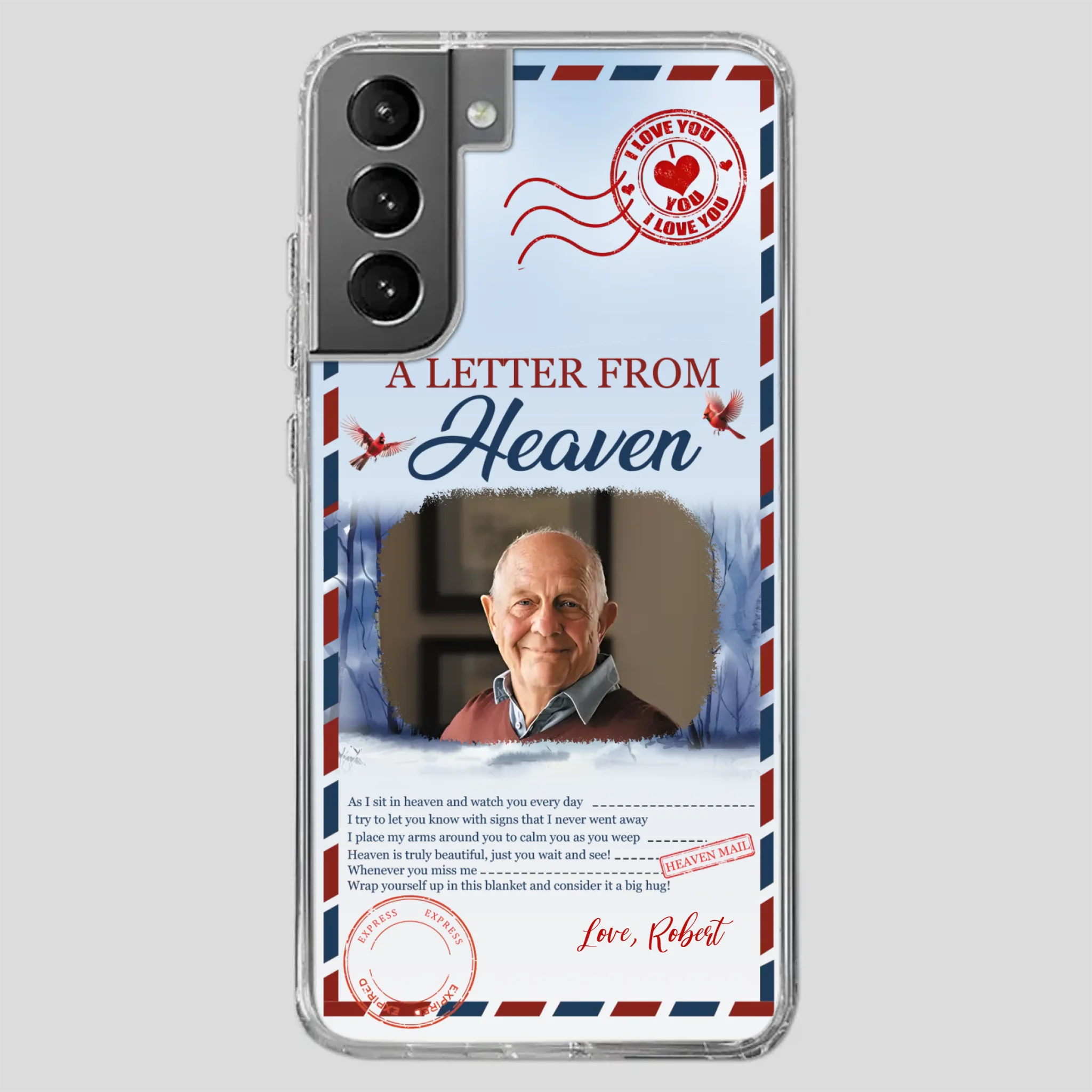 Grandpa “A Letter From Heaven” Phone Case – Custom Memorial Keepsake - 89Prints