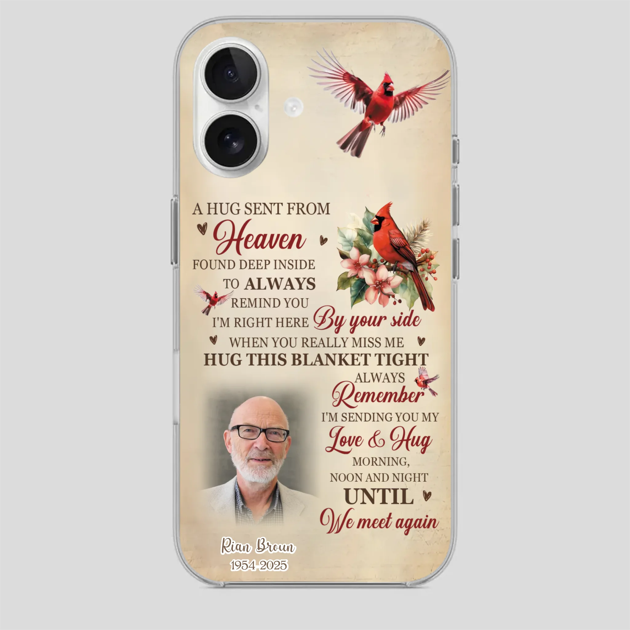 “A Hug Sent From Heaven” Grandpa Memorial Phone Case – Forever in My Heart - 89Prints
