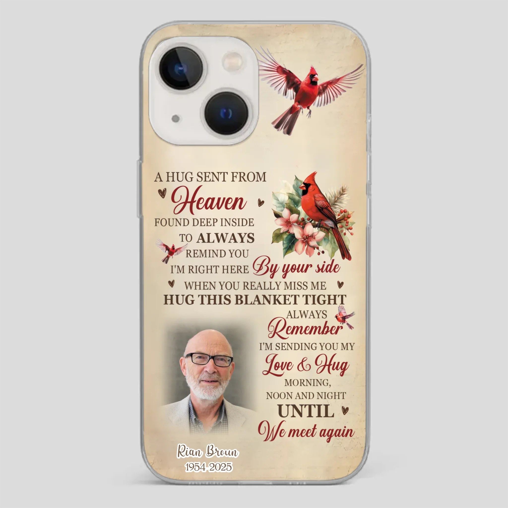 “A Hug Sent From Heaven” Grandpa Memorial Phone Case – Forever in My Heart - 89Prints