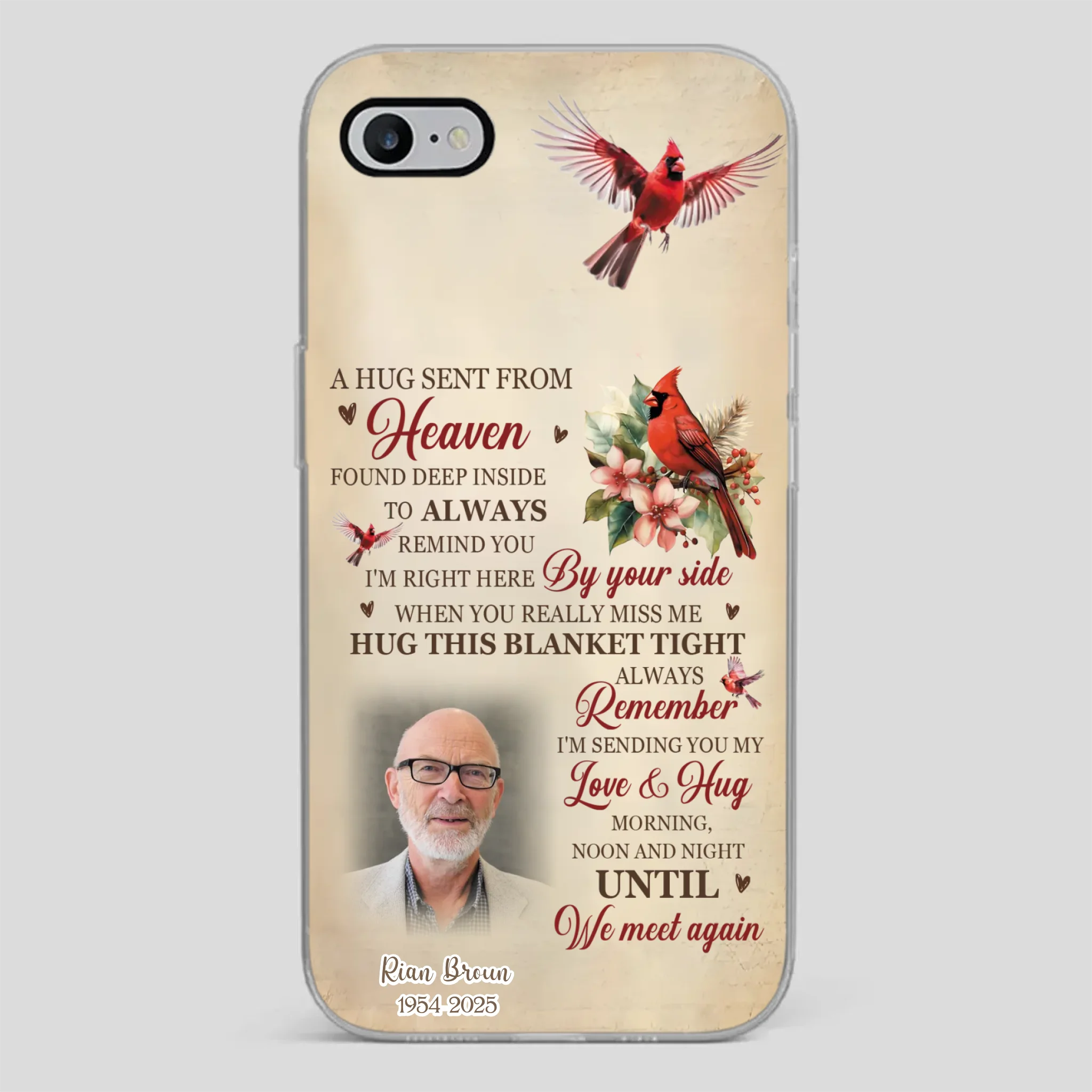 “A Hug Sent From Heaven” Grandpa Memorial Phone Case – Forever in My Heart - 89Prints