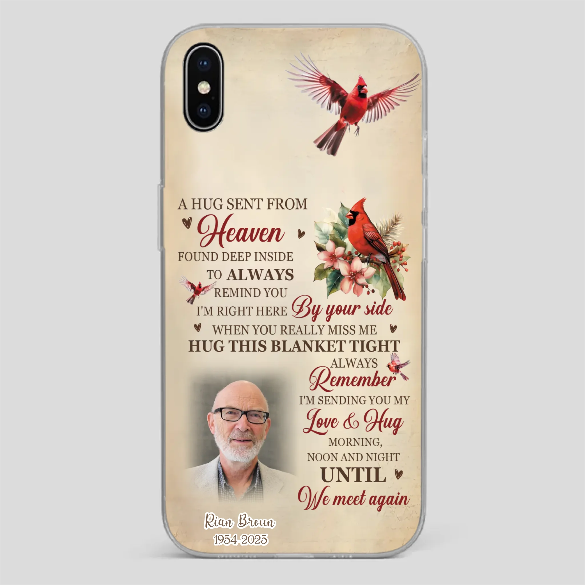 “A Hug Sent From Heaven” Grandpa Memorial Phone Case – Forever in My Heart - 89Prints