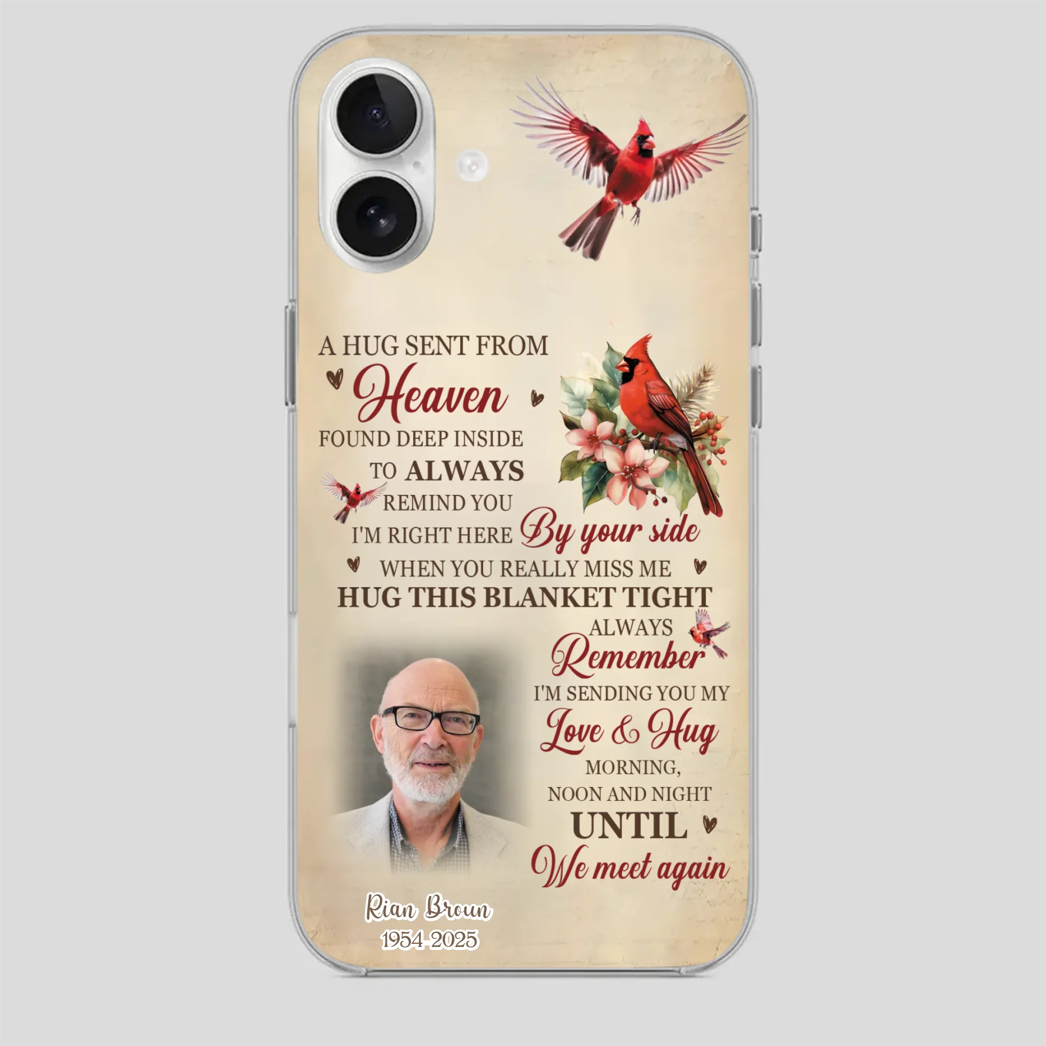 “A Hug Sent From Heaven” Grandpa Memorial Phone Case – Forever in My Heart - 89Prints