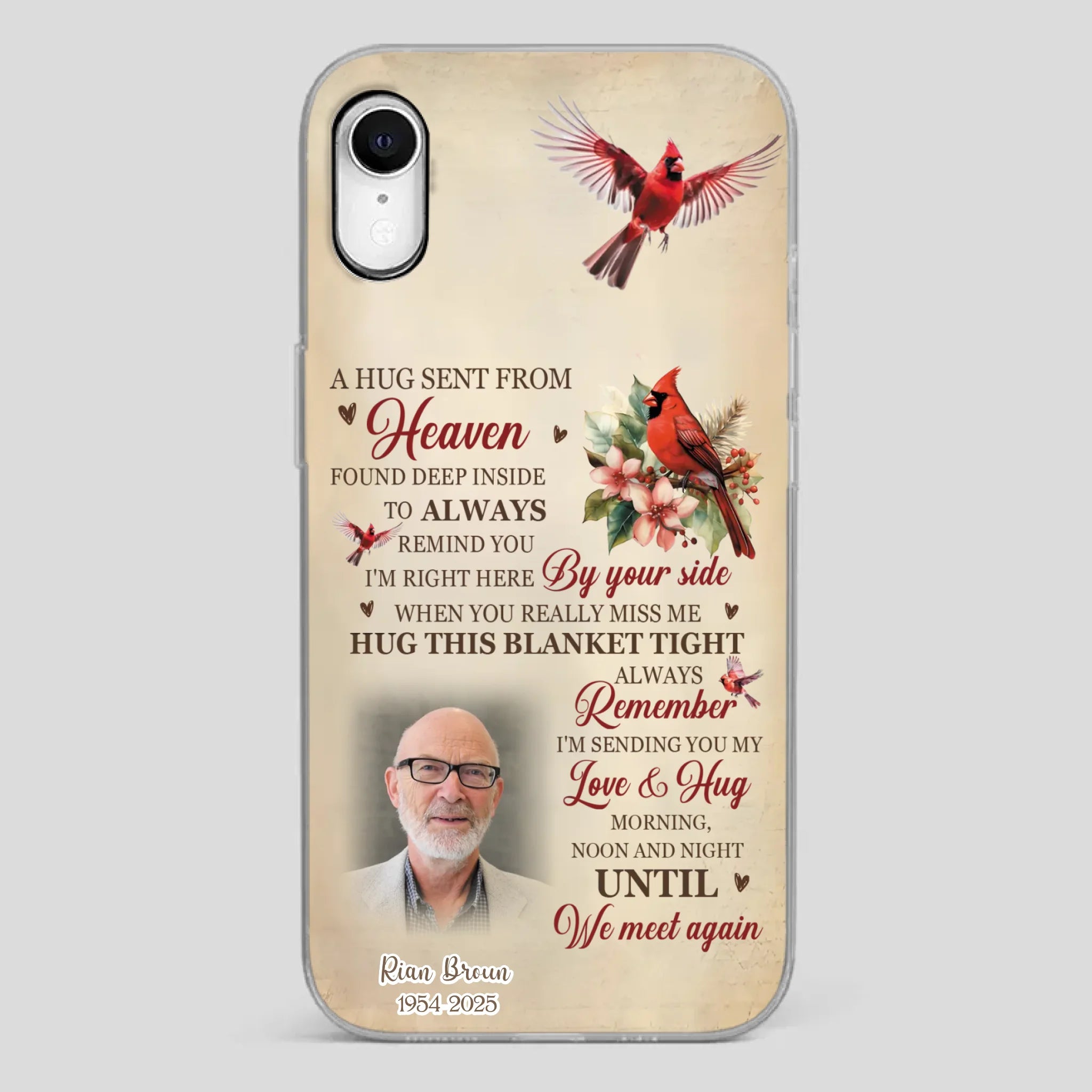 “A Hug Sent From Heaven” Grandpa Memorial Phone Case – Forever in My Heart - 89Prints