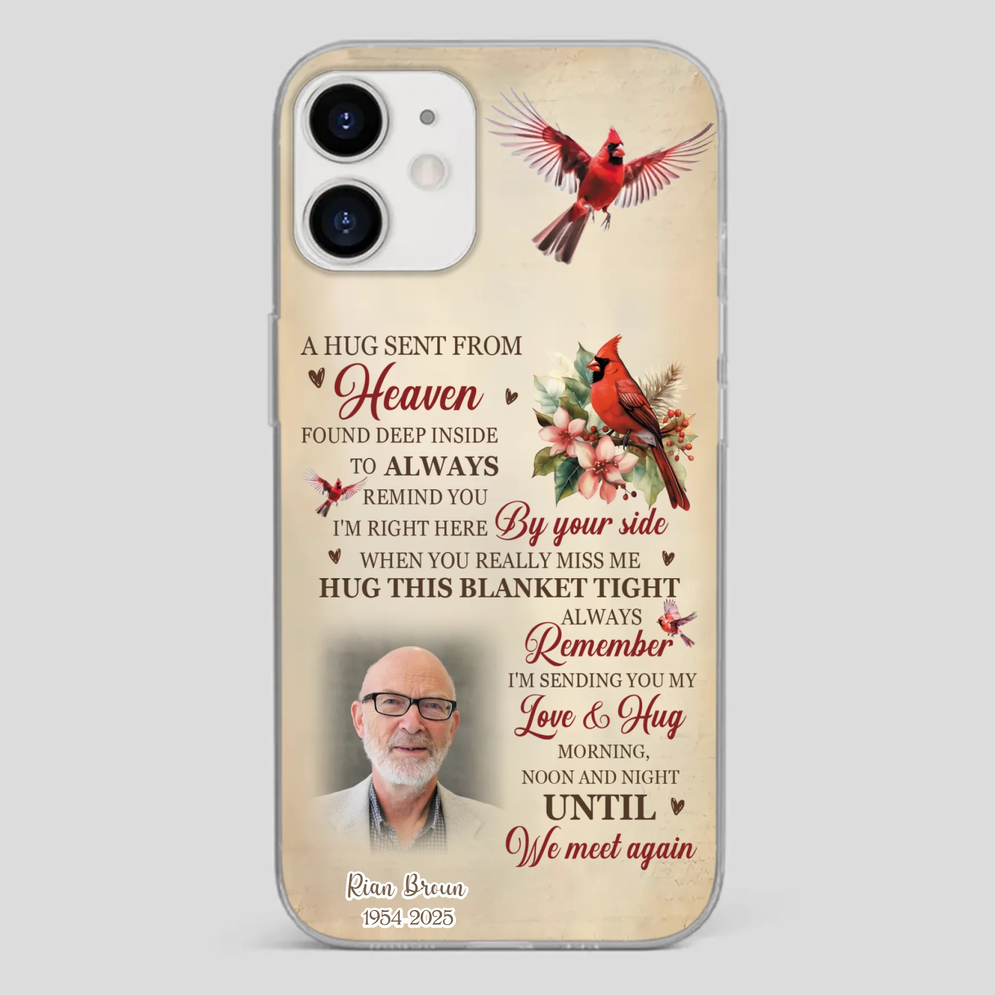 “A Hug Sent From Heaven” Grandpa Memorial Phone Case – Forever in My Heart - 89Prints