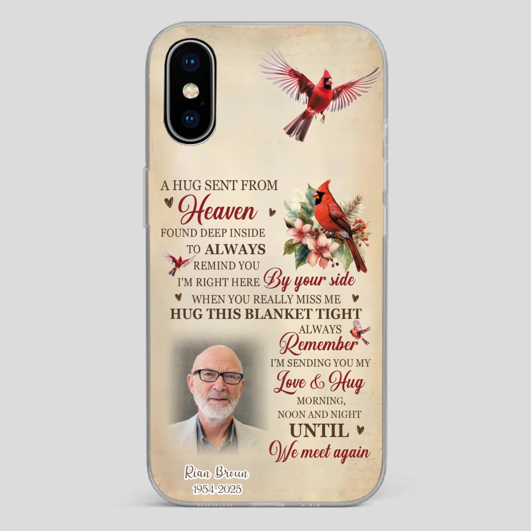 “A Hug Sent From Heaven” Grandpa Memorial Phone Case – Forever in My Heart - 89Prints