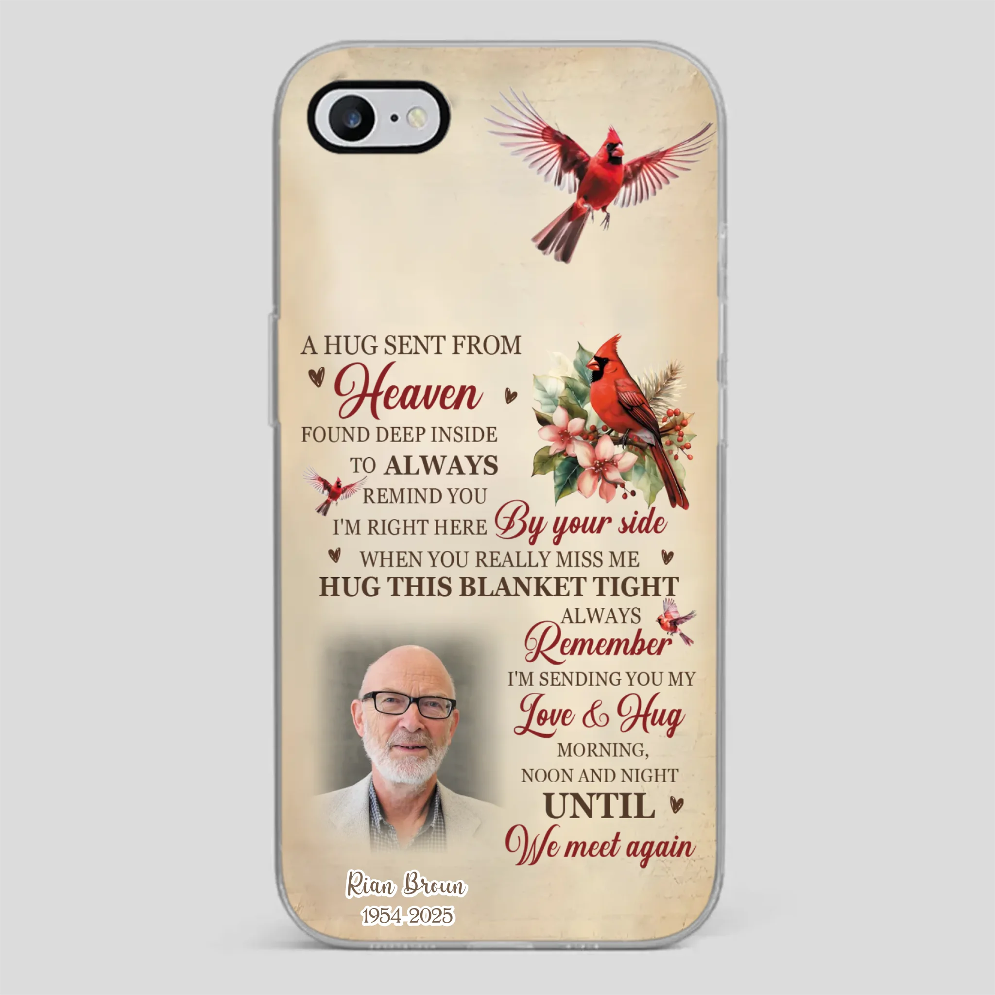 “A Hug Sent From Heaven” Grandpa Memorial Phone Case – Forever in My Heart - 89Prints