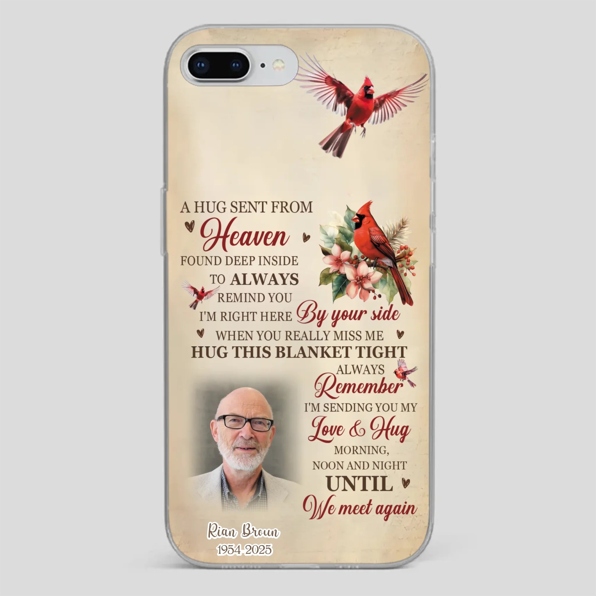 “A Hug Sent From Heaven” Grandpa Memorial Phone Case – Forever in My Heart - 89Prints