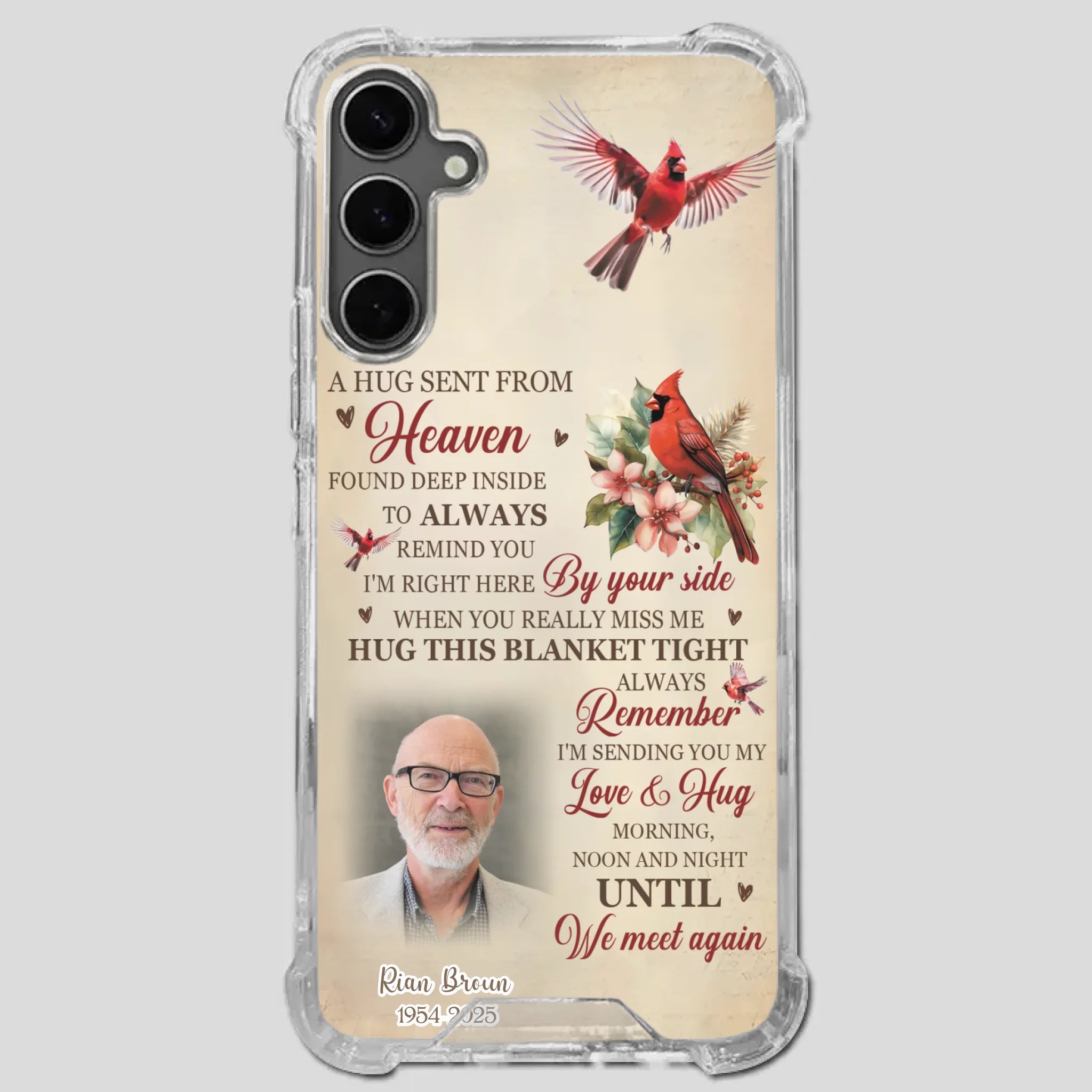 “A Hug Sent From Heaven” Grandpa Memorial Phone Case – Forever in My Heart - 89Prints