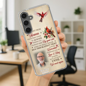 “A Hug Sent From Heaven” Grandpa Memorial Phone Case – Forever in My Heart - 89Prints