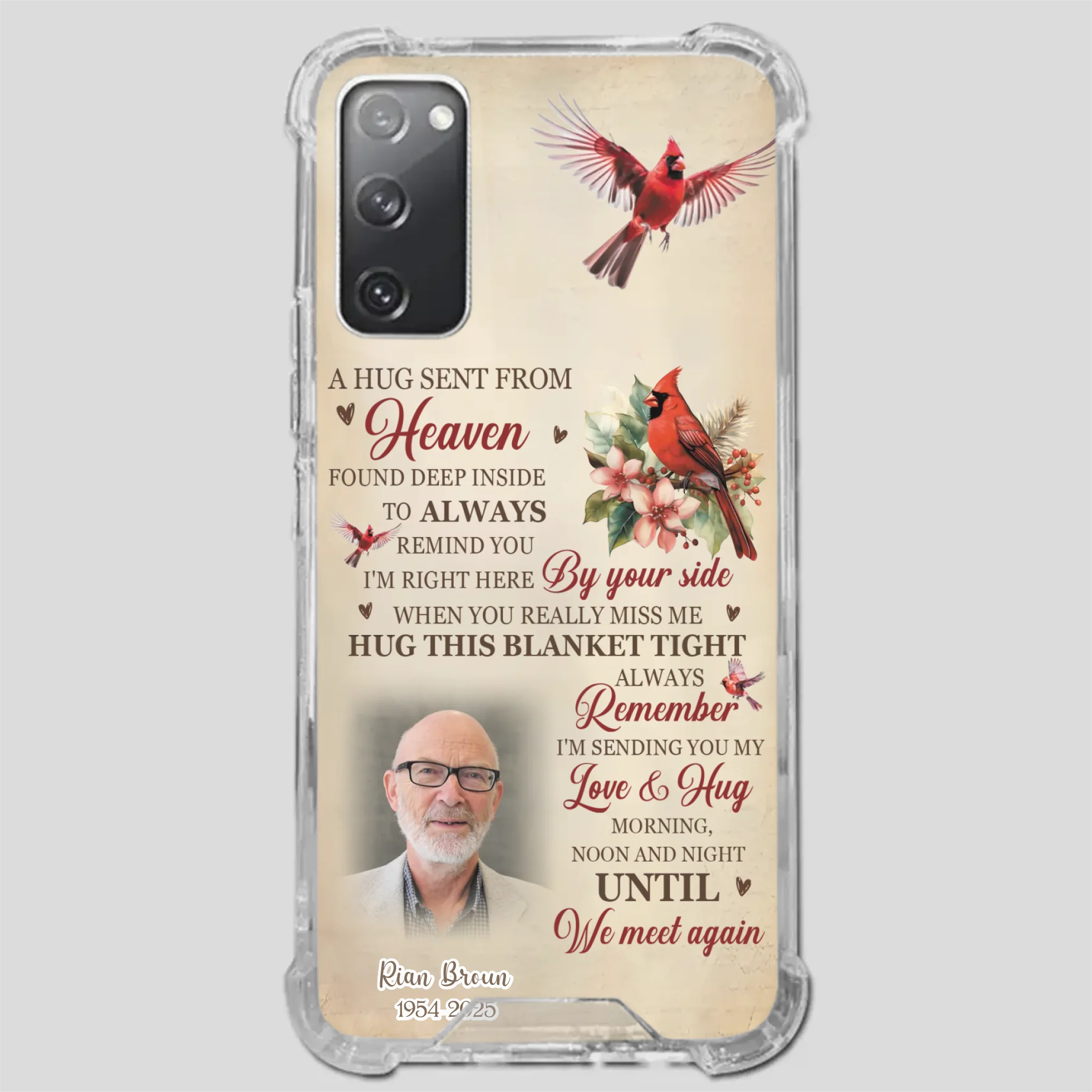 “A Hug Sent From Heaven” Grandpa Memorial Phone Case – Forever in My Heart - 89Prints