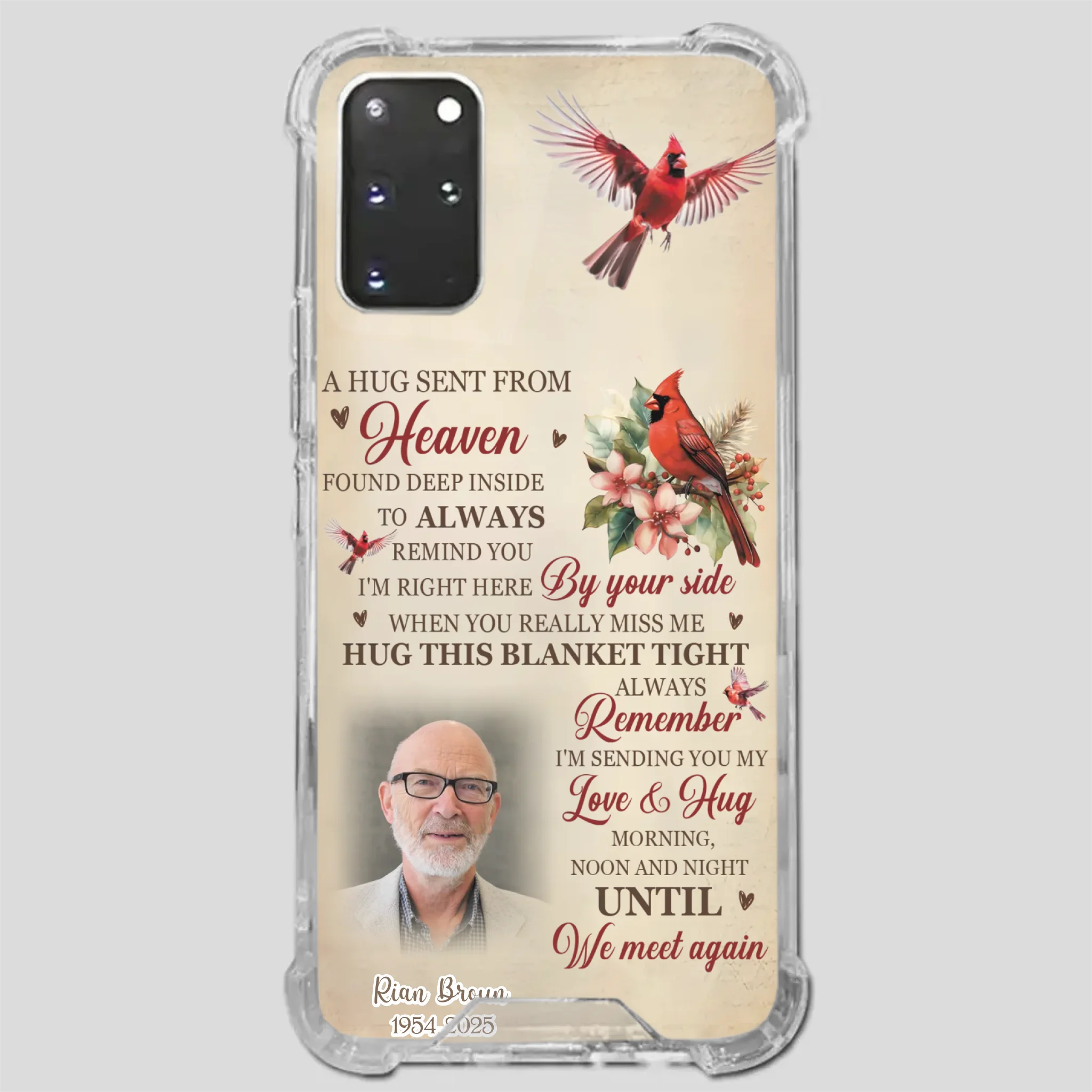 “A Hug Sent From Heaven” Grandpa Memorial Phone Case – Forever in My Heart - 89Prints