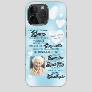 “A Hug Sent From Heaven” Grandma Memorial Case – Forever Loved, Never Forgotten - 89Prints