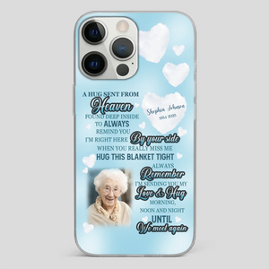 “A Hug Sent From Heaven” Grandma Memorial Case – Forever Loved, Never Forgotten - 89Prints