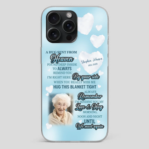 “A Hug Sent From Heaven” Grandma Memorial Case – Forever Loved, Never Forgotten - 89Prints