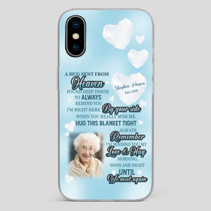 “A Hug Sent From Heaven” Grandma Memorial Case – Forever Loved, Never Forgotten - 89Prints