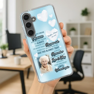 “A Hug Sent From Heaven” Grandma Memorial Case – Forever Loved, Never Forgotten - 89Prints