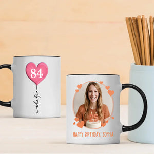 Minimalist Personalized Birthday Mug – Custom Photo, Name & Age Gift – 89Prints
