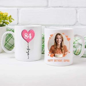 Minimalist Personalized Birthday Mug – Custom Photo, Name & Age Gift – 89Prints