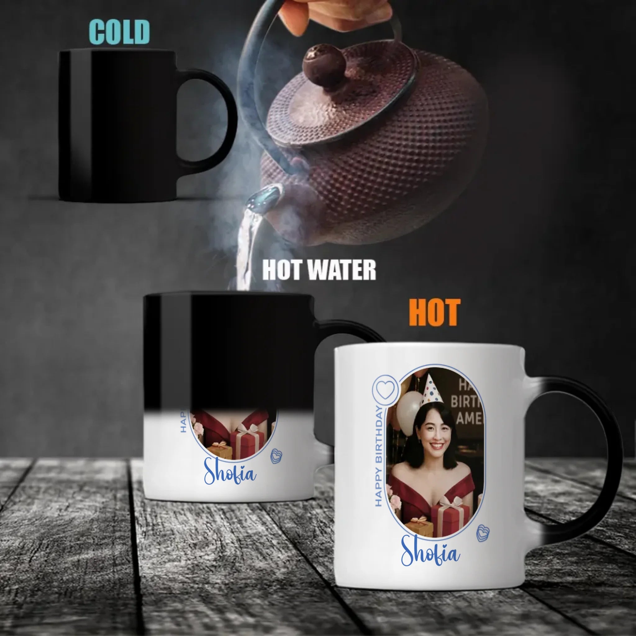 Custom 80th Birthday Mug – Personalized Photo Cup - 89Prints