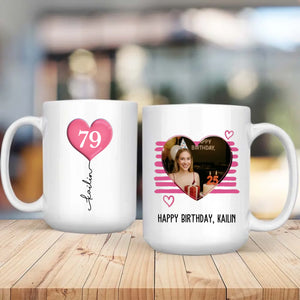 Custom 79th Birthday Mug with Photo – Unique Gift for 79 Year Old