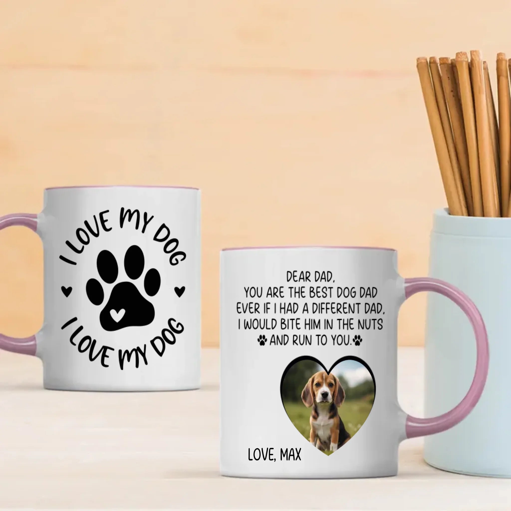 You Are the Best Dog Dad – Elegant Custom Pet Lover Mug - 89Prints