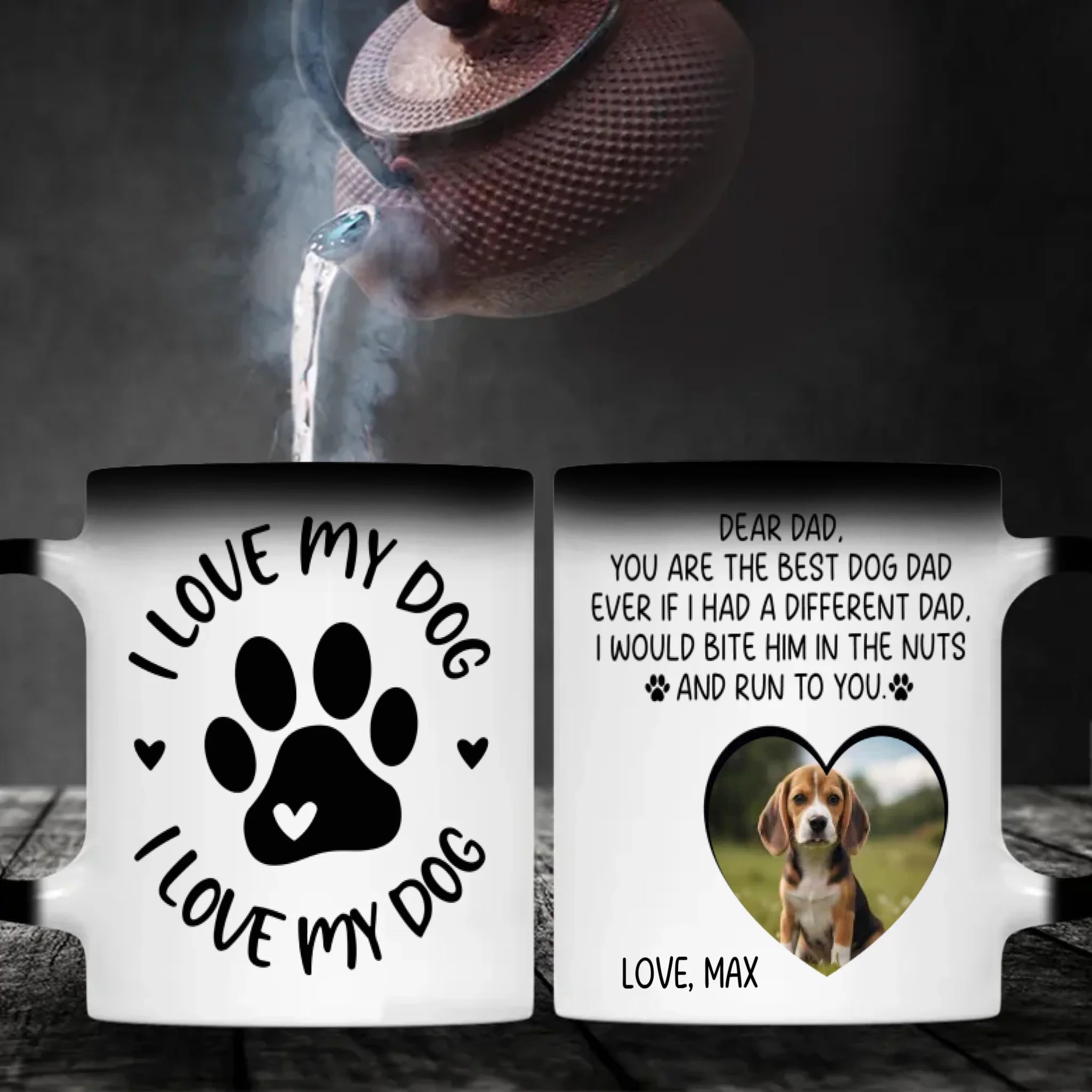 You Are the Best Dog Dad – Elegant Custom Pet Lover Mug - 89Prints