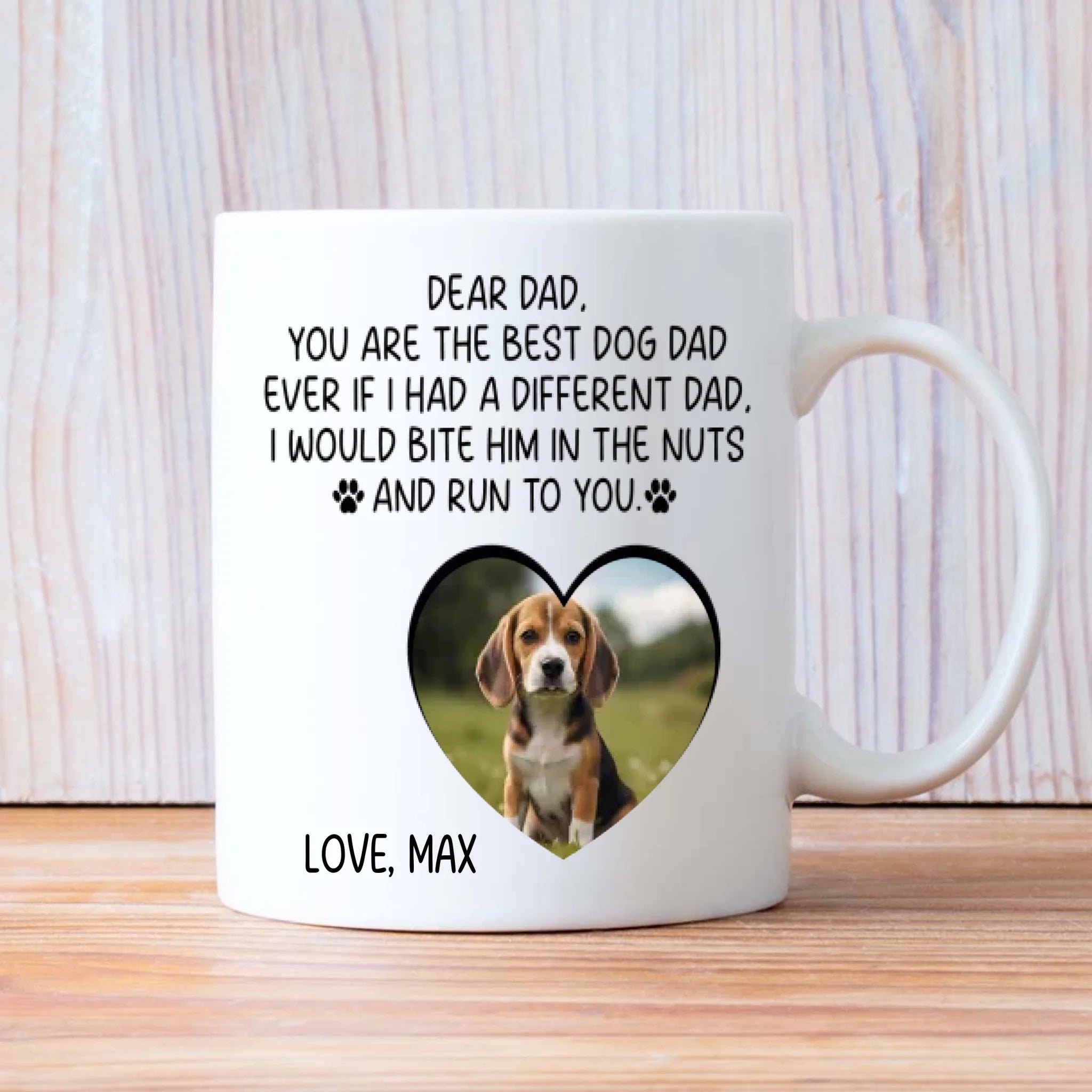 You Are the Best Dog Dad – Elegant Custom Pet Lover Mug - 89Prints