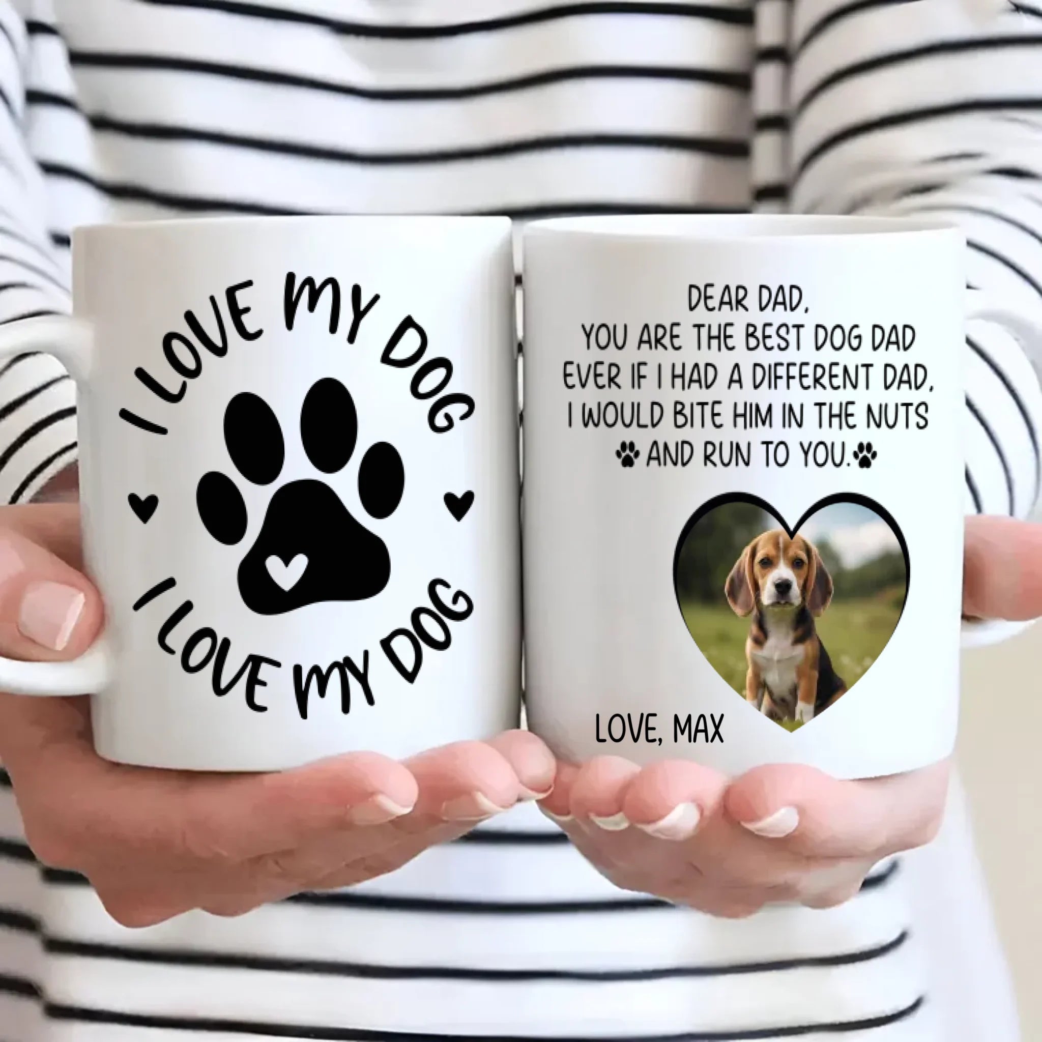 You Are the Best Dog Dad – Elegant Custom Pet Lover Mug - 89Prints