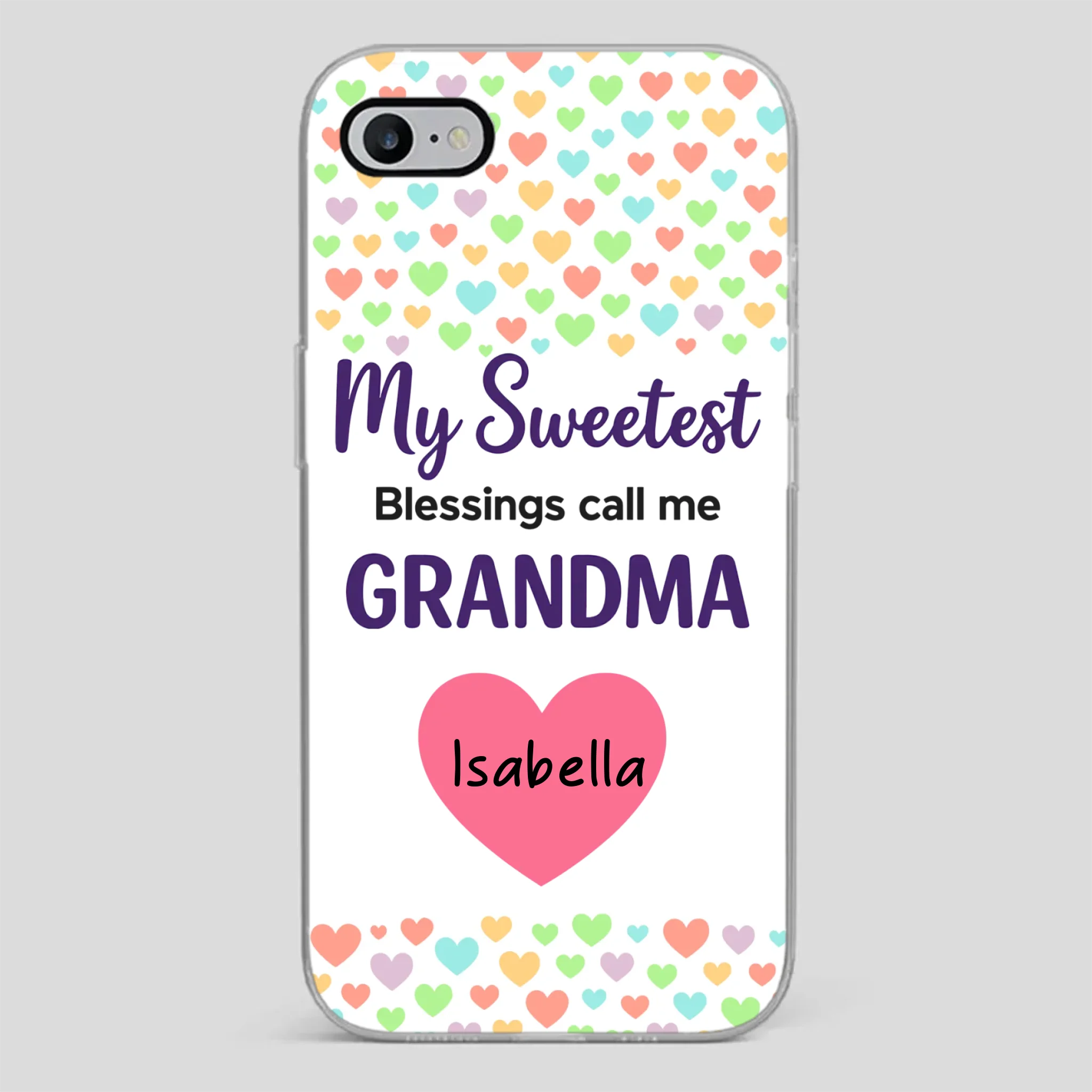 Personalized Heart Phone Case - My Sweetest Blessings Call Me Grandma - 89Prints