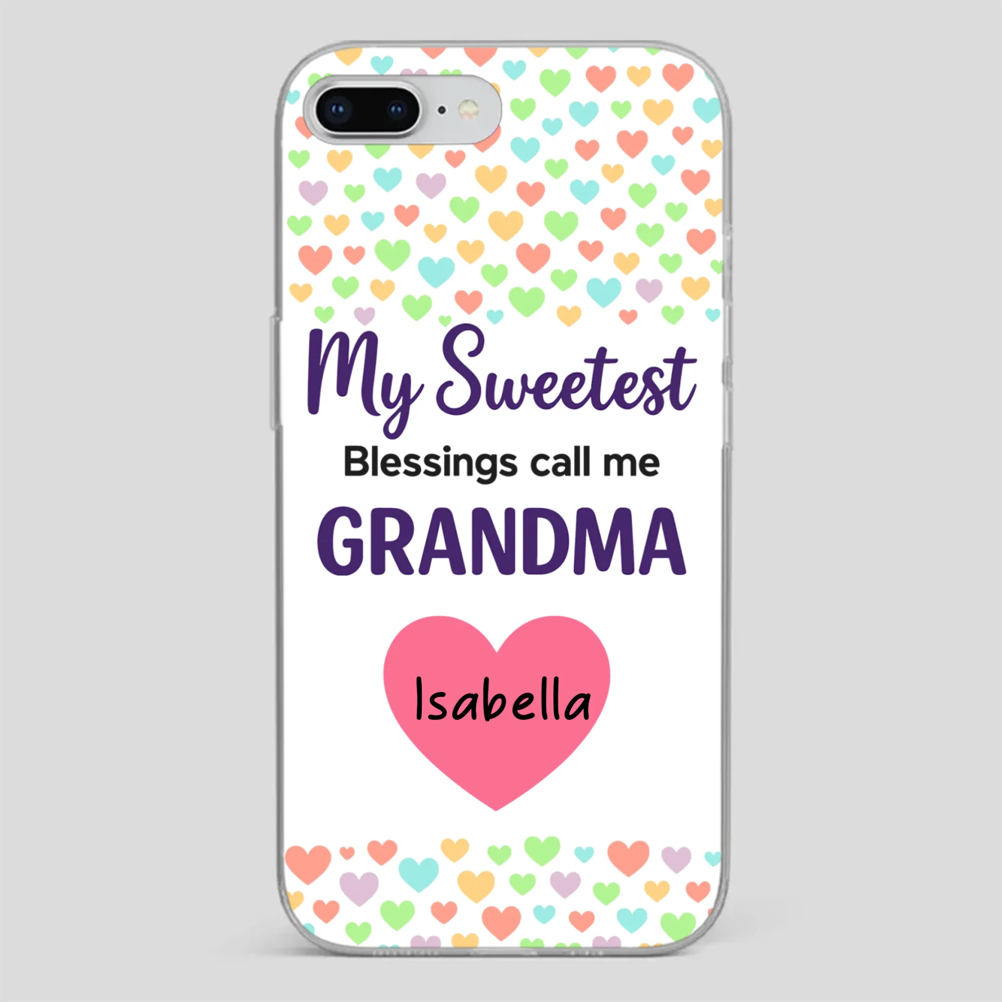 Personalized Heart Phone Case - My Sweetest Blessings Call Me Grandma - 89Prints