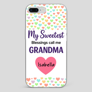 Personalized Heart Phone Case - My Sweetest Blessings Call Me Grandma - 89Prints