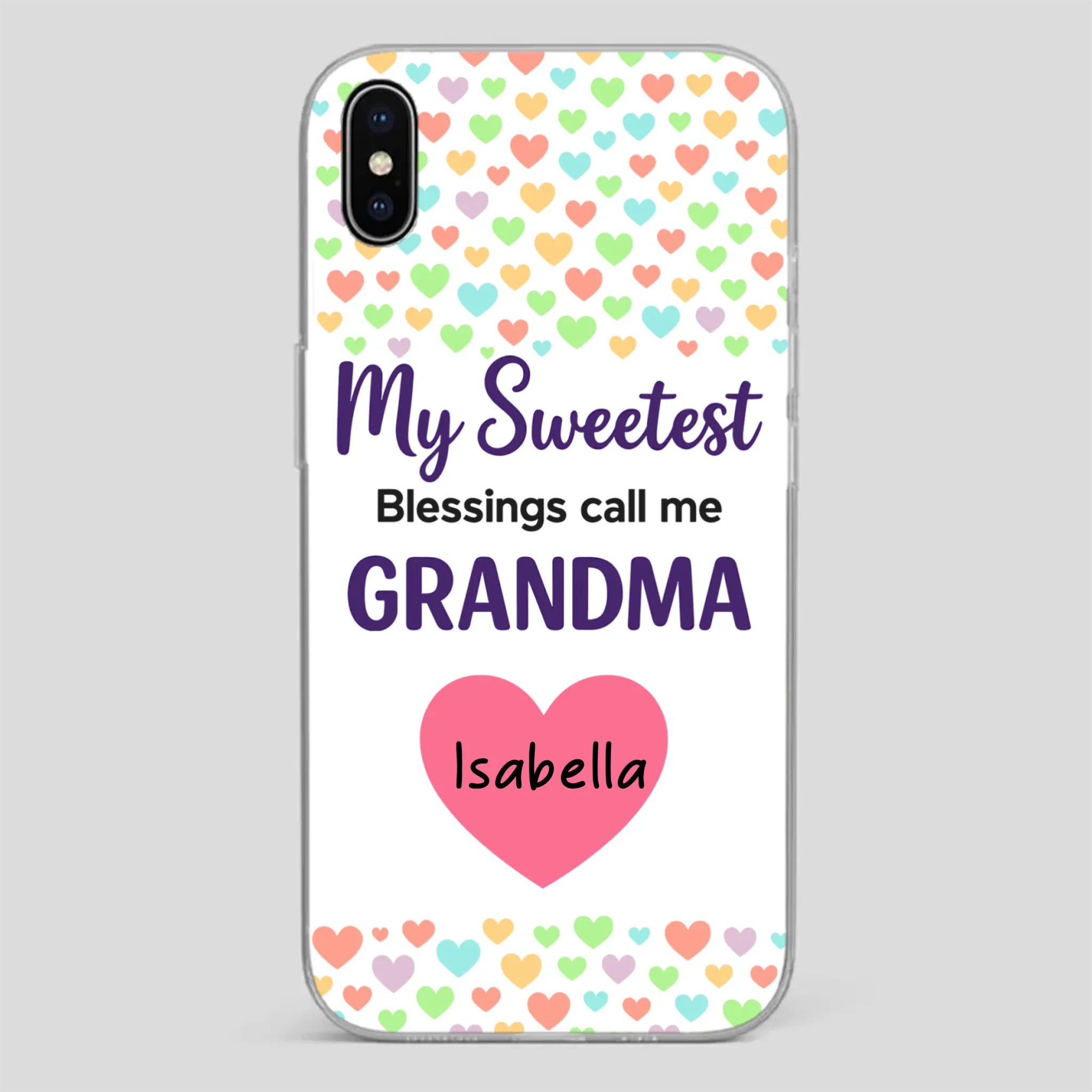 Personalized Heart Phone Case - My Sweetest Blessings Call Me Grandma - 89Prints