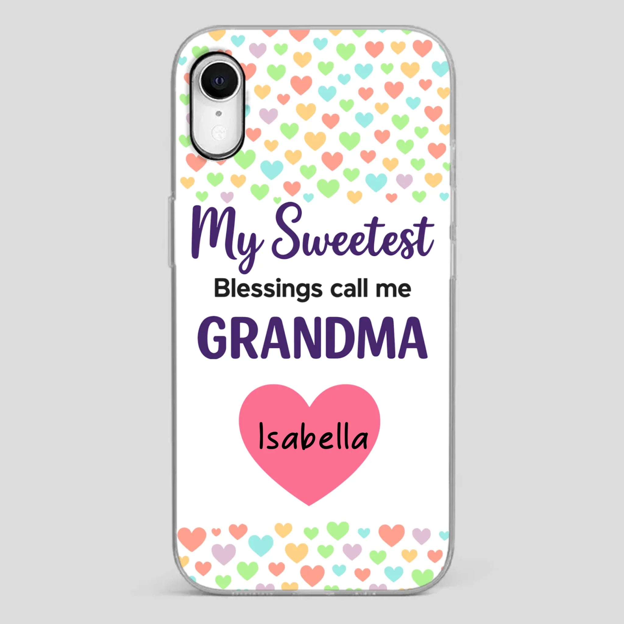 Personalized Heart Phone Case - My Sweetest Blessings Call Me Grandma - 89Prints