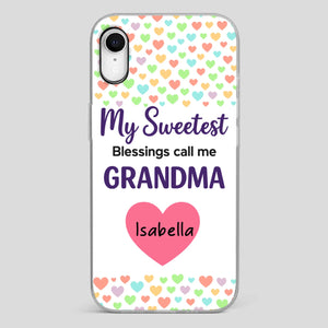 Personalized Heart Phone Case - My Sweetest Blessings Call Me Grandma - 89Prints