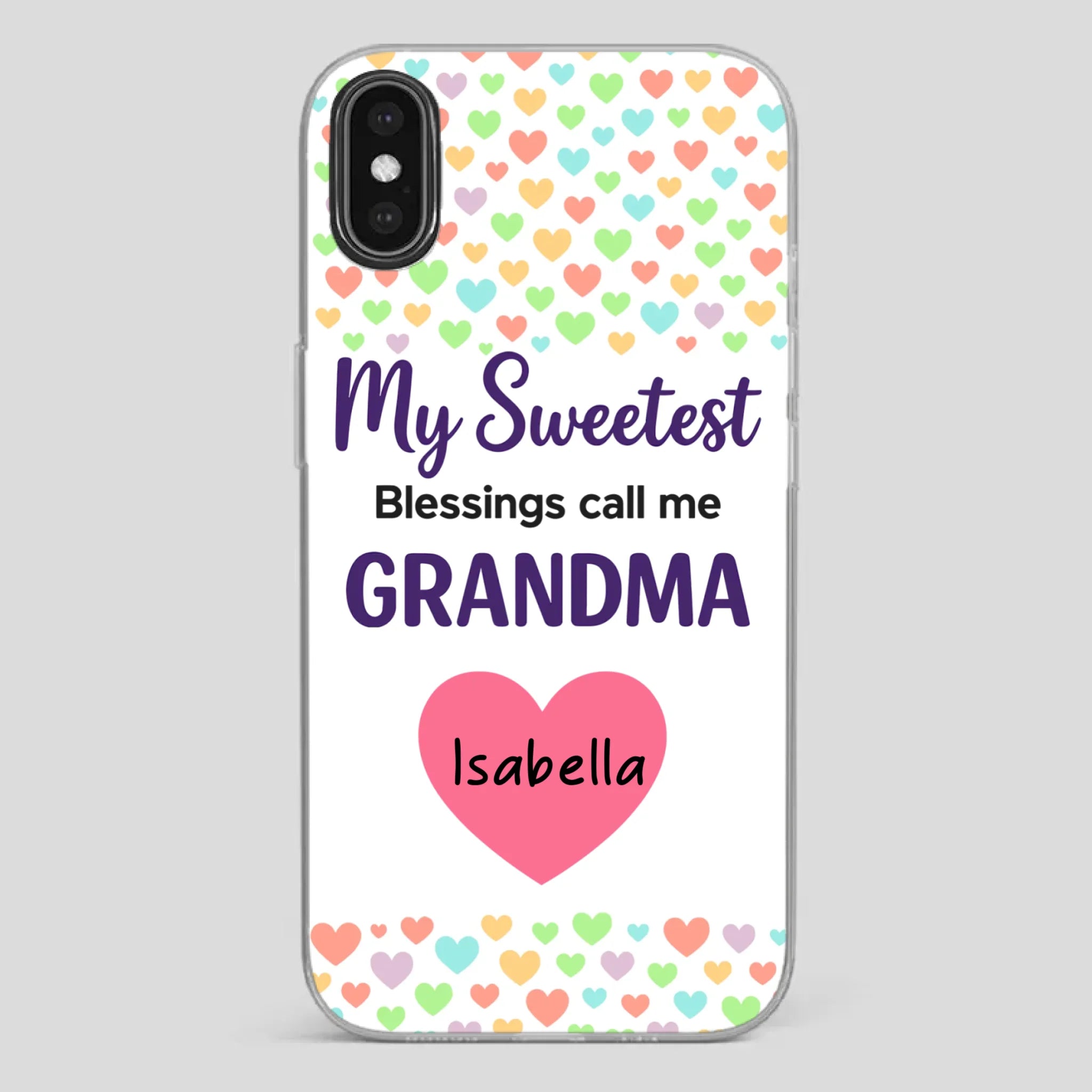 Personalized Heart Phone Case - My Sweetest Blessings Call Me Grandma - 89Prints