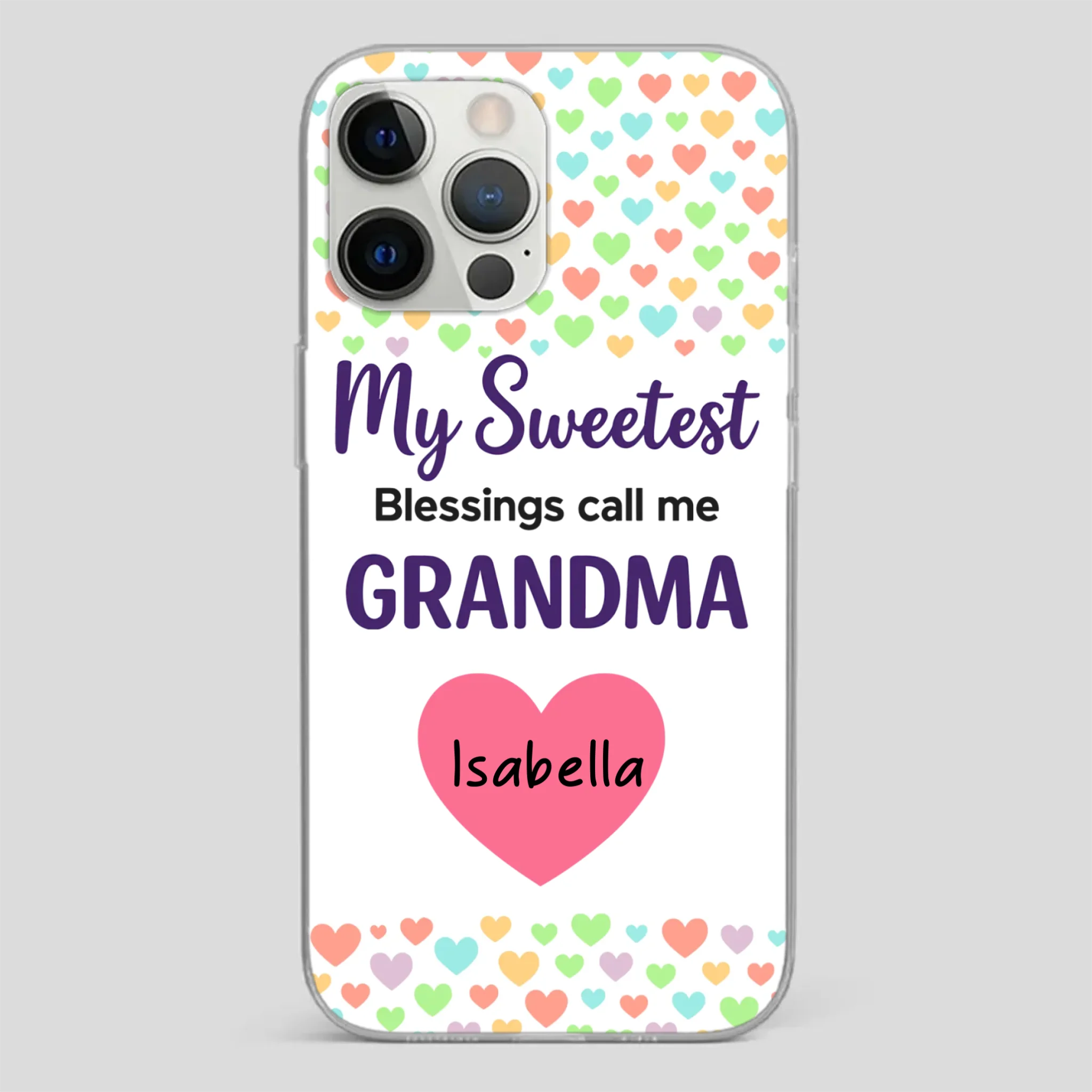 Personalized Heart Phone Case - My Sweetest Blessings Call Me Grandma - 89Prints